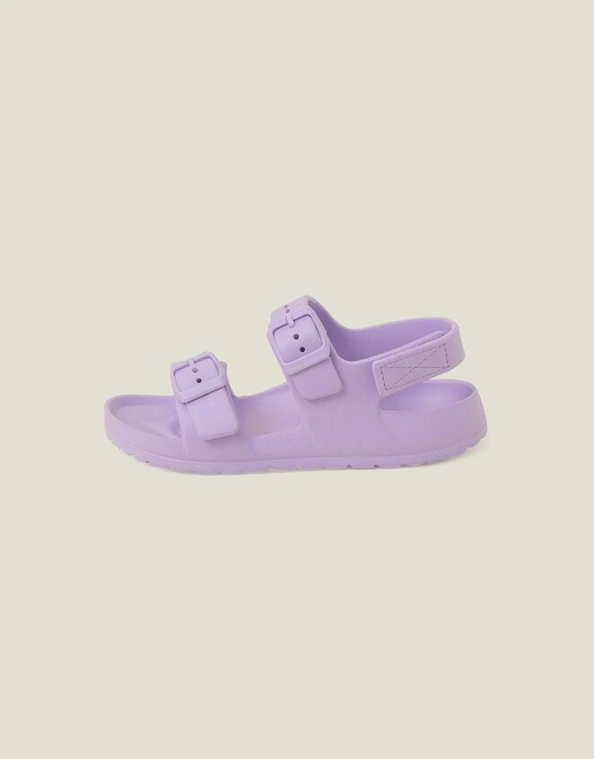 Girls Buckle Strap Sandals Purple