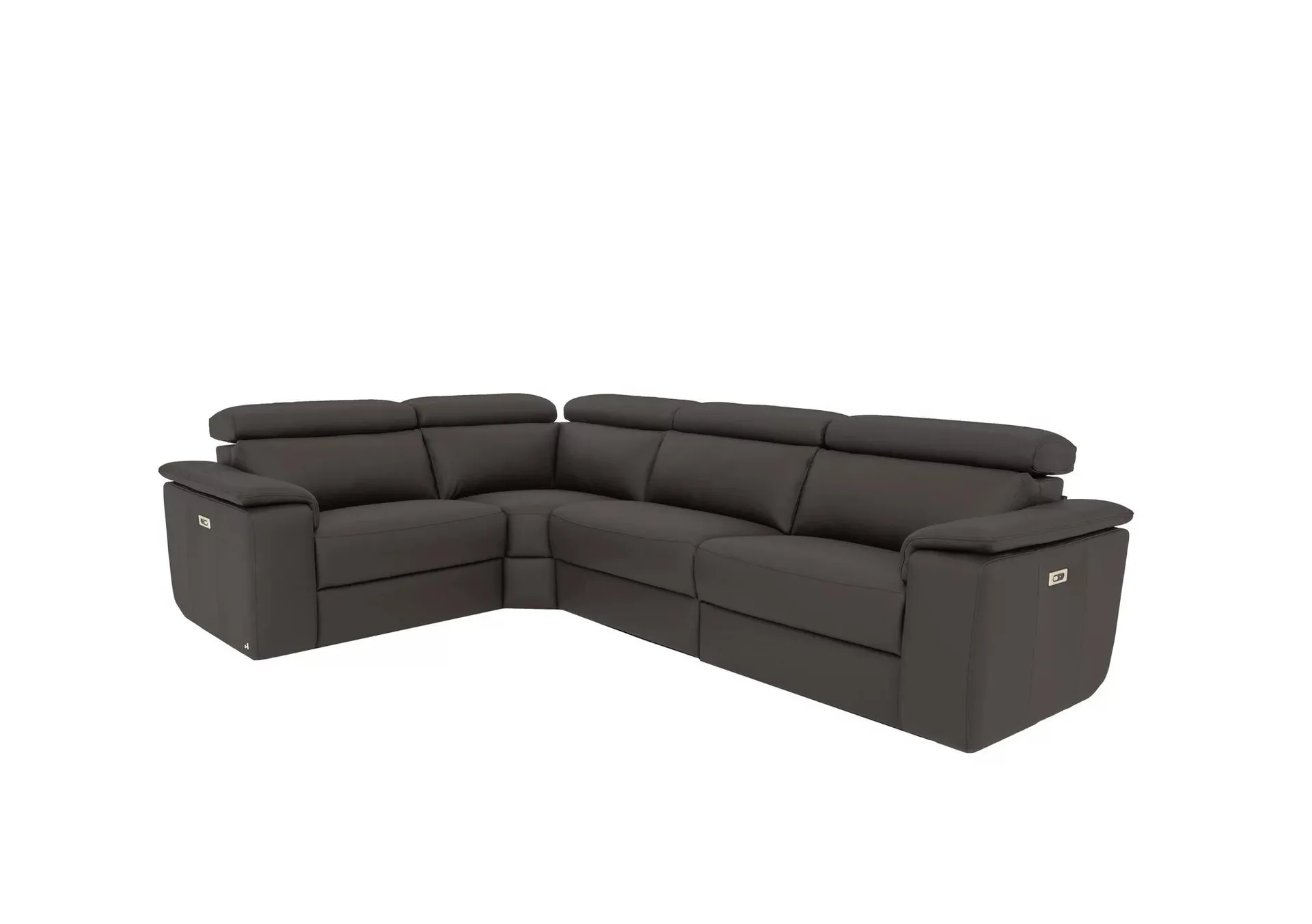 Davide Small Leather Corner Power Recliner Sofa