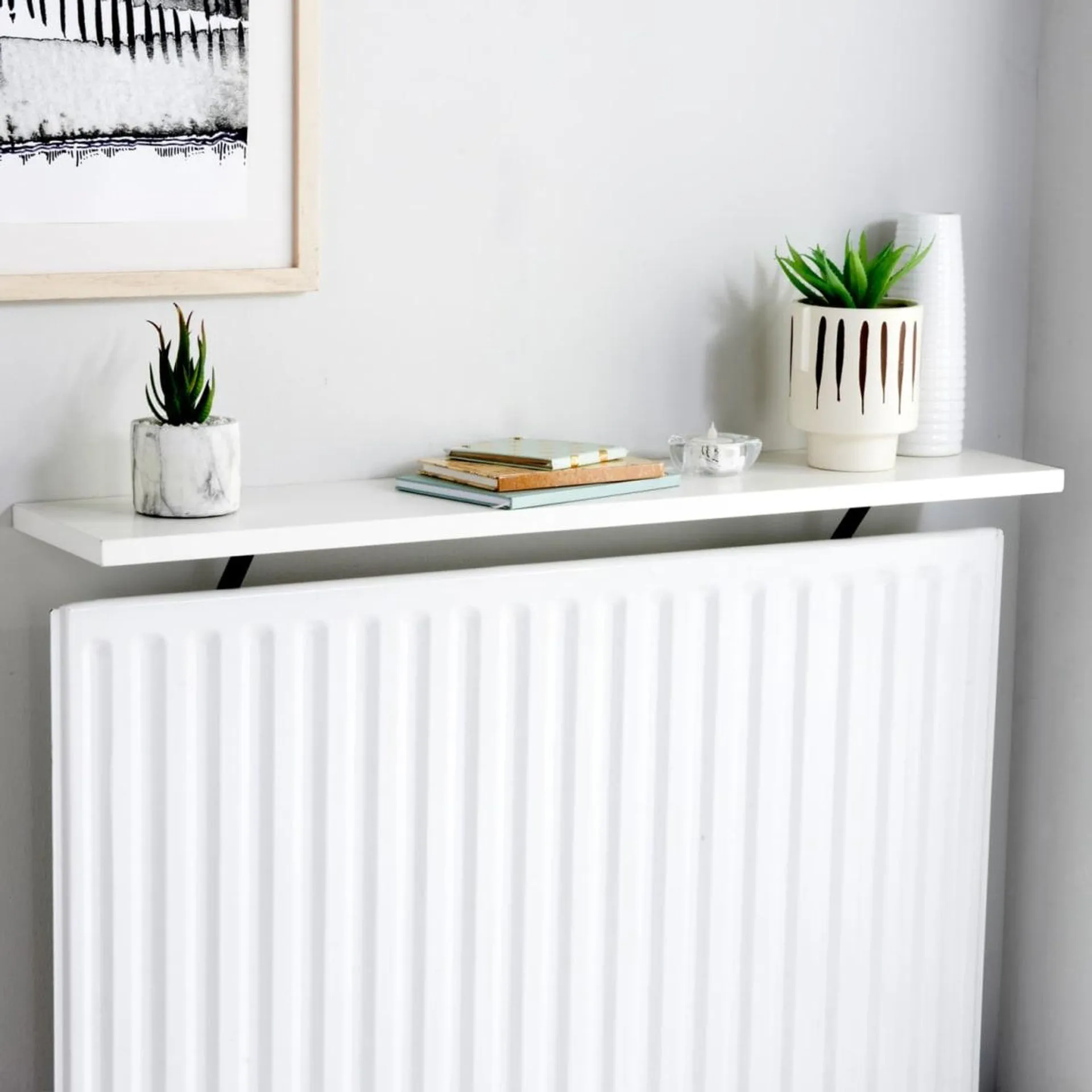 Home Essentials Radiator Shelf - White