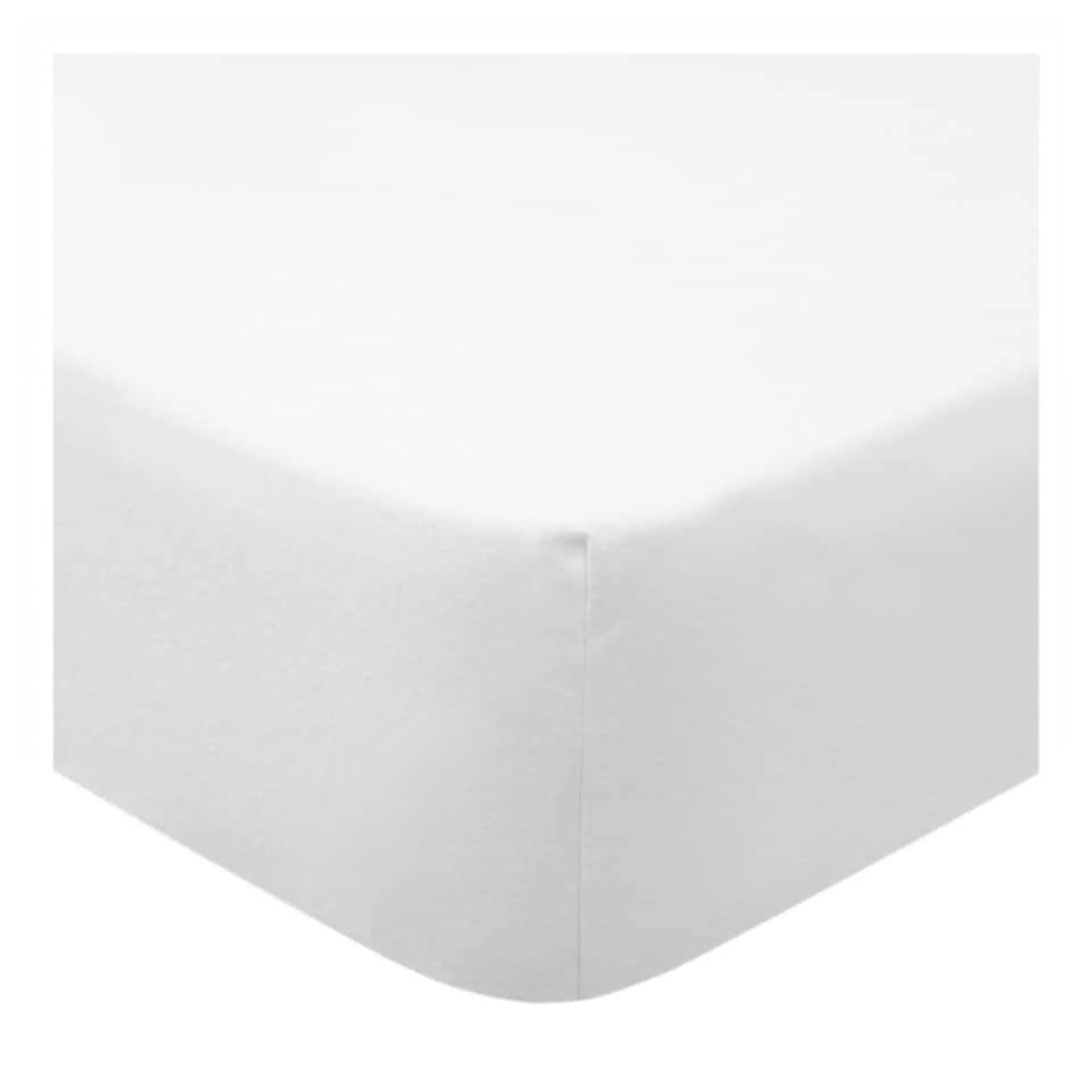 F&F Home Bedding Brushed Fitted Sheet White Single