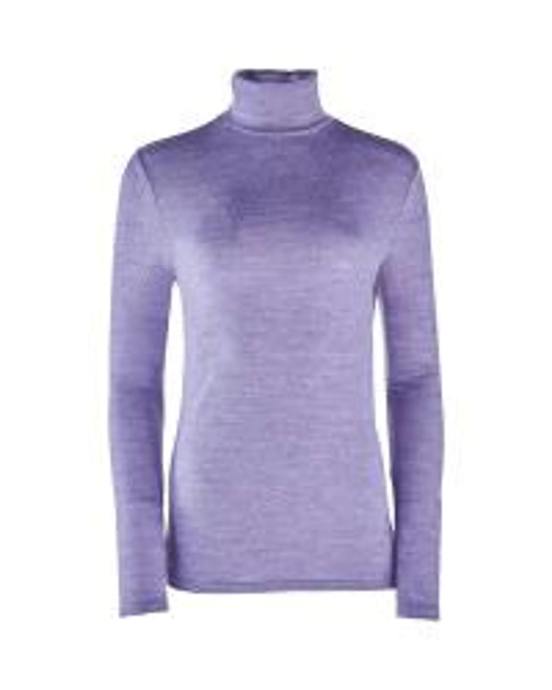 Ladies' Lilac Merino Roll Neck Top