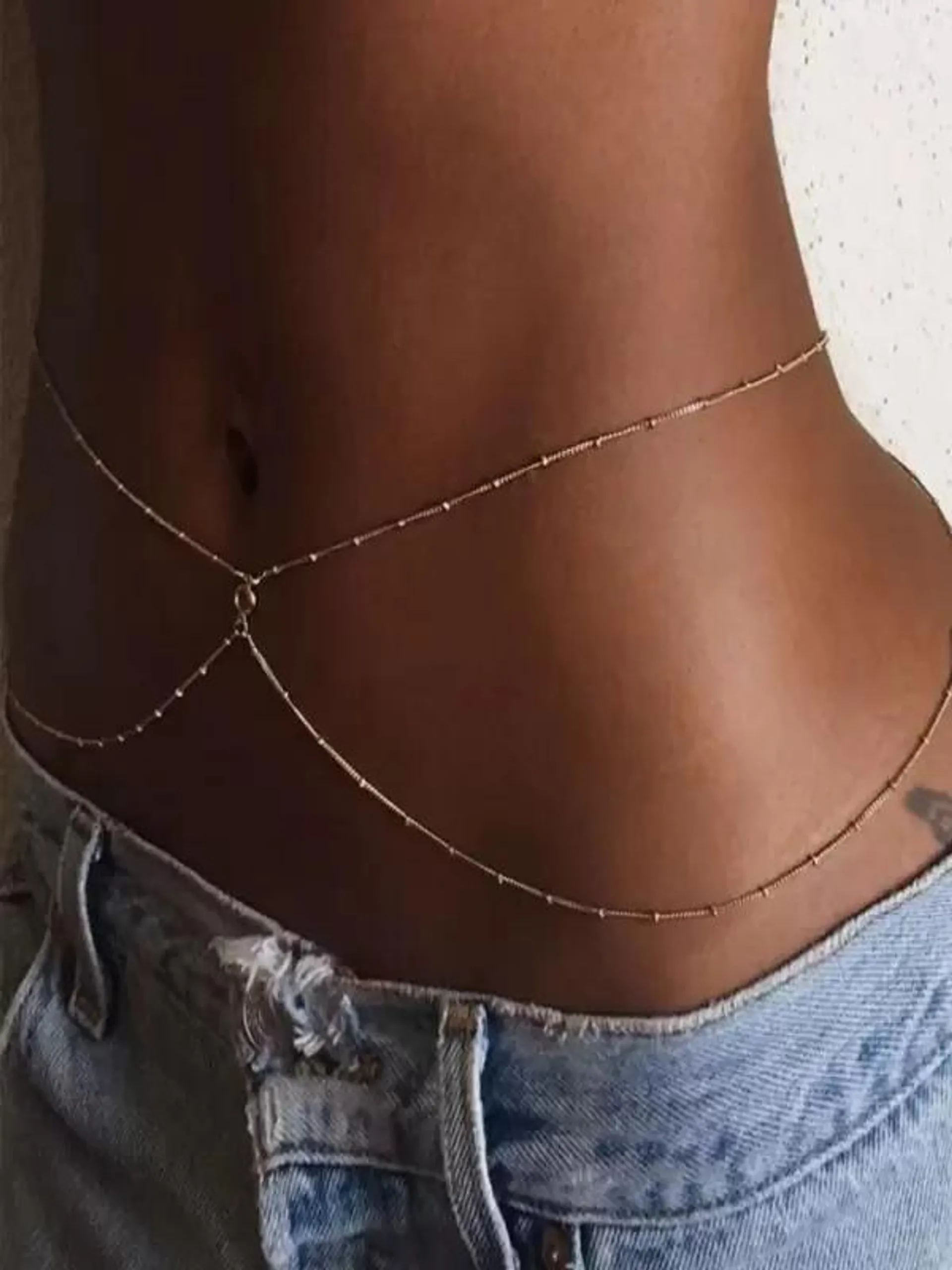 Waist Chain Metal Braided Chain Resort Wear Adult's Women's Jewelry