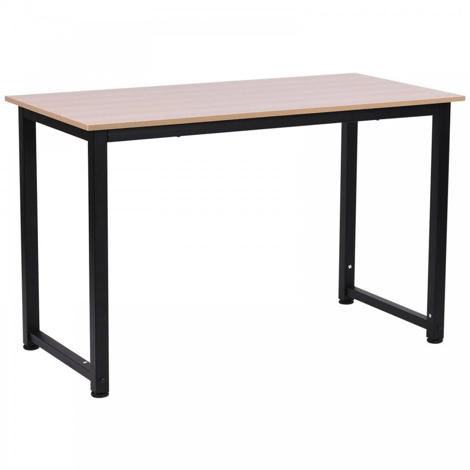 Computer Desk W/ Black Metal Frame MDF, 120W x 60D x 76Hcm-Oak Grain Tone