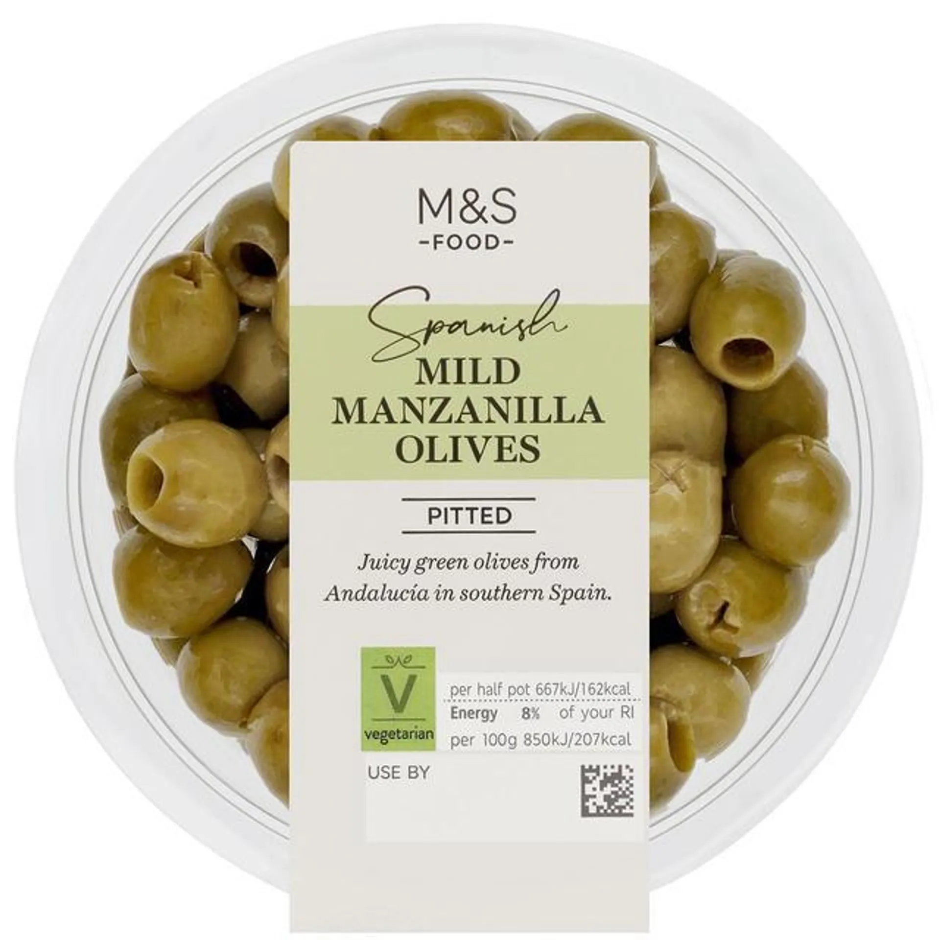M&S Spanish Pitted Mild Manzanilla Olives