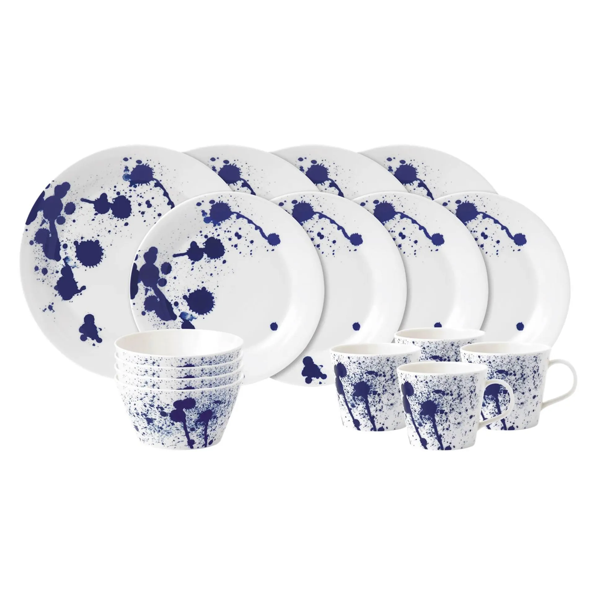 Blue Splash 16 Piece Dinner Set