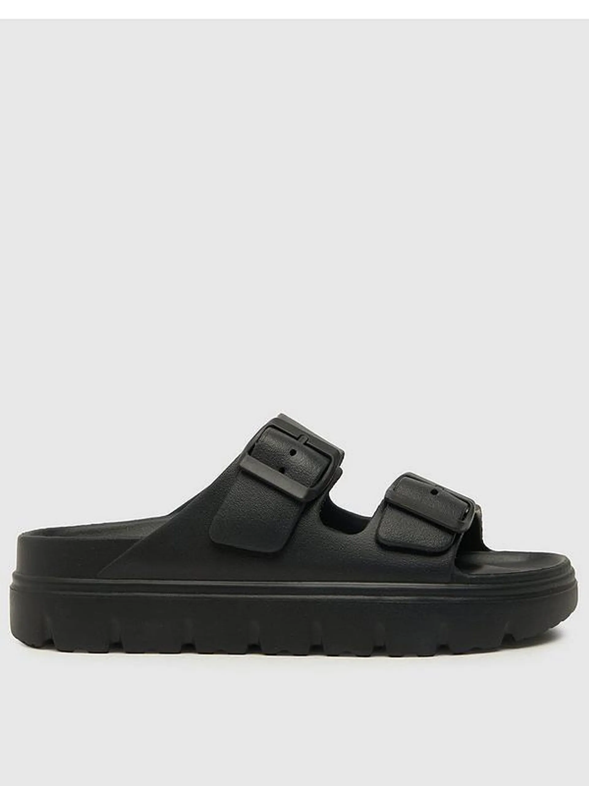 Tilda Double Strap Footbed Sandal - Black