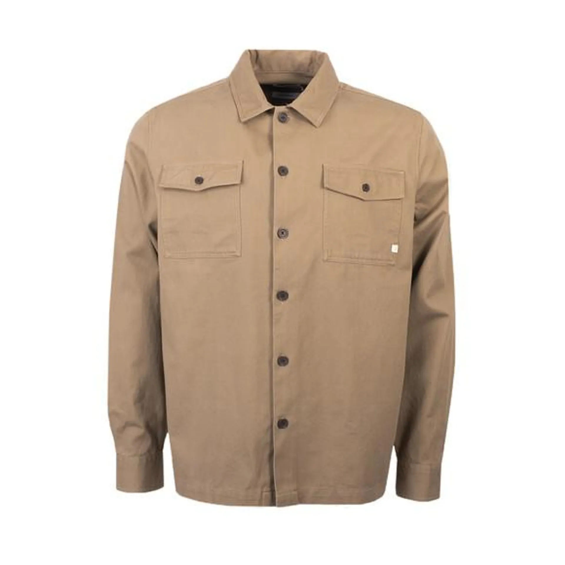 Mens Beige Peters Twill Overshirt