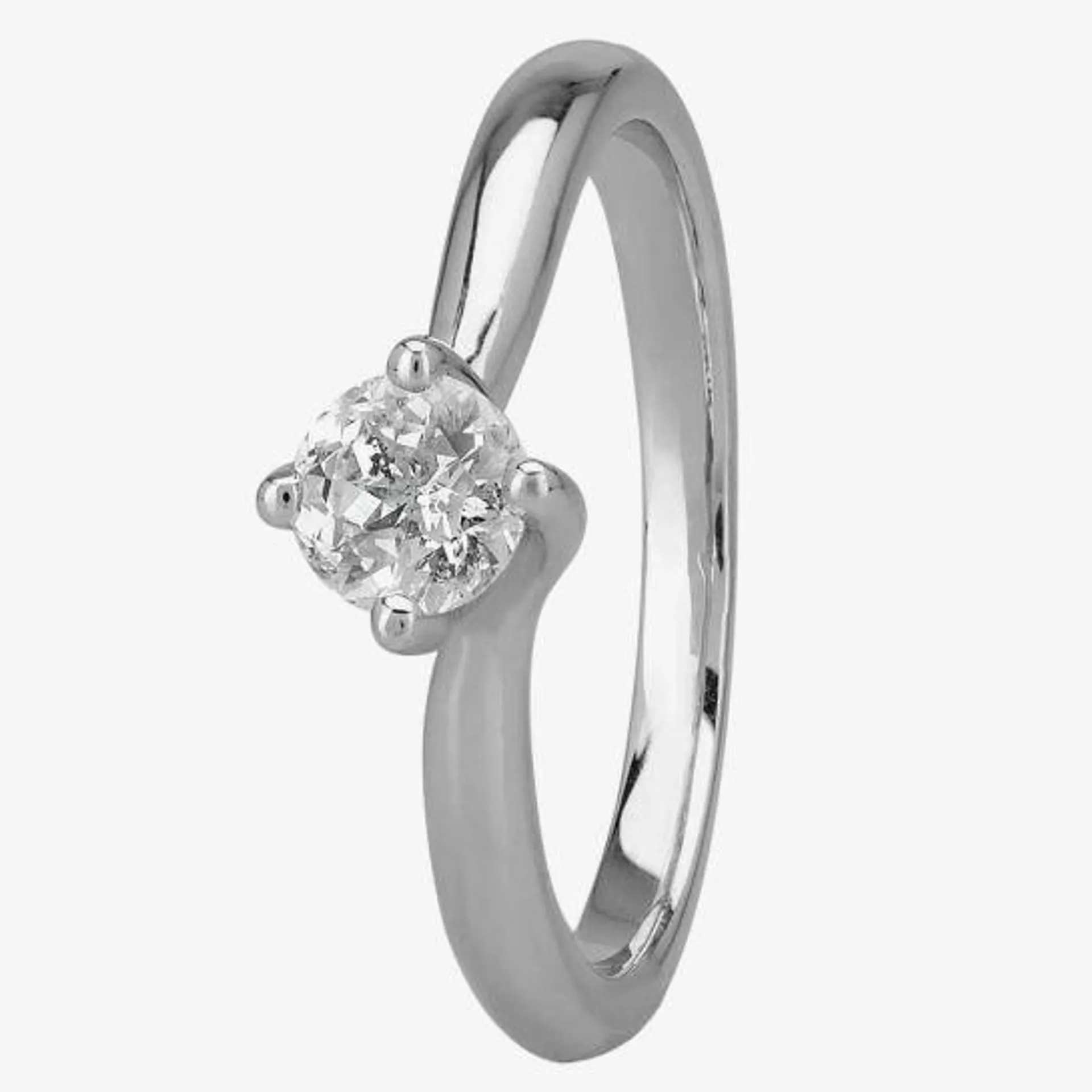 Mastercut Grace Platinum 0.40ct Four Claw Twist Diamond Solitaire Ring C13RG001 040P