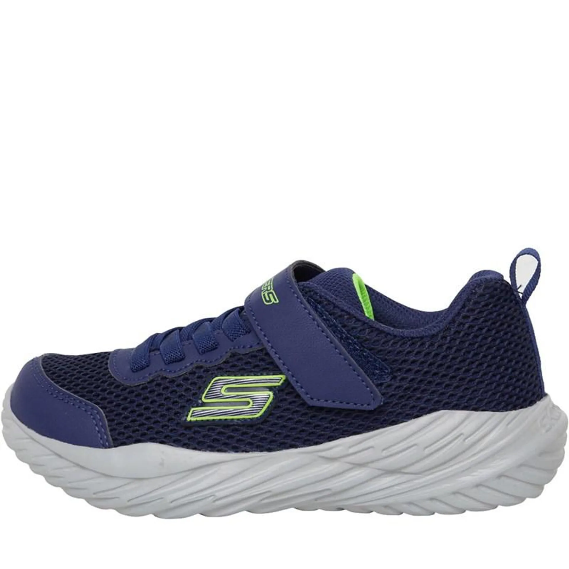 SKECHERS Junior Boys Nitro Sprint Krodon Trainers Navy/​Lime