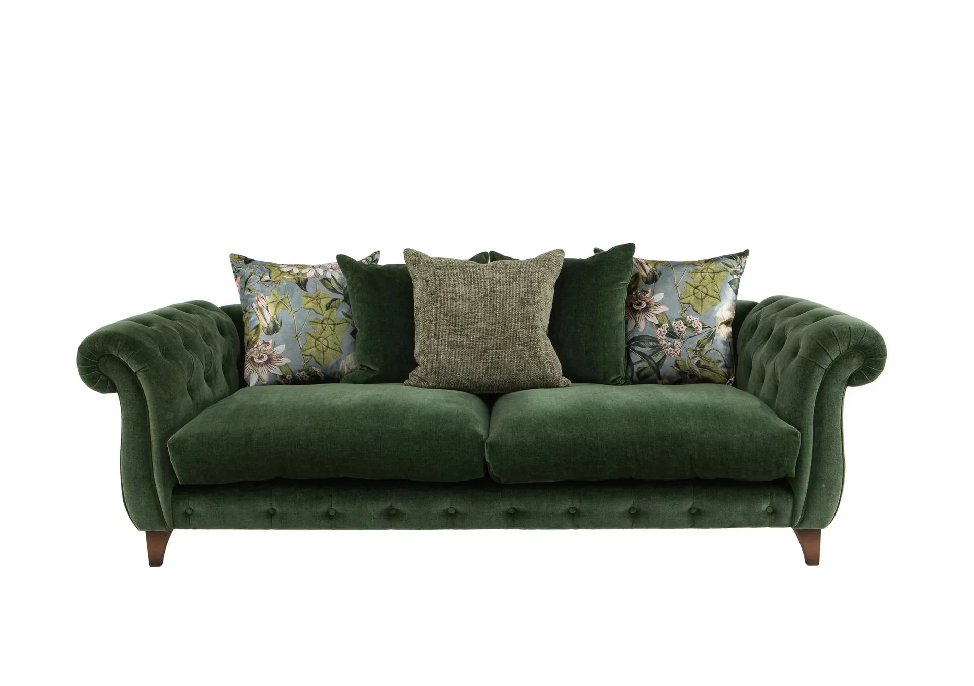 Boutique Palace Fabric 3 Seater Scatter Back Sofa