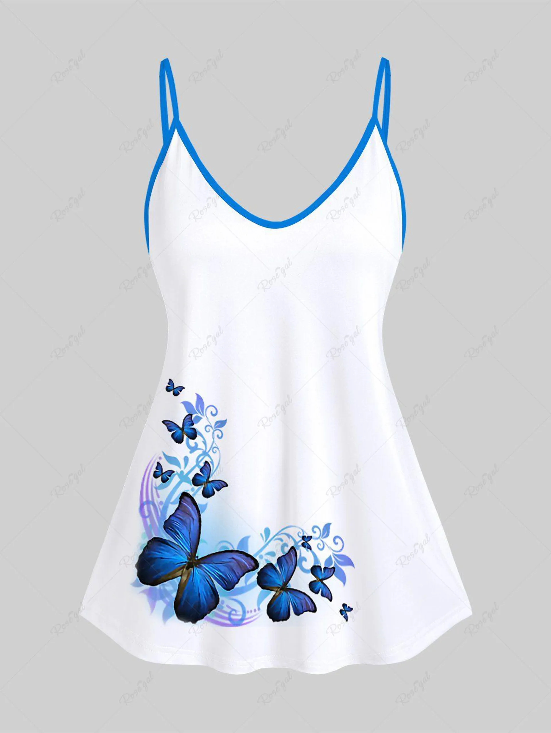 Plus Size Butterfly Print Cami Top - 1x | Us 14-16