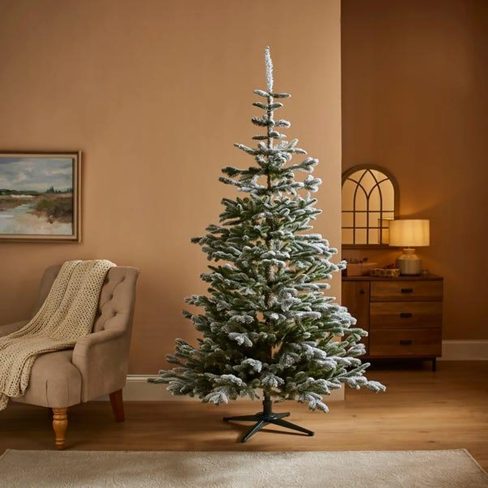 7ft Snowy Nordmann Fir Christmas Tree