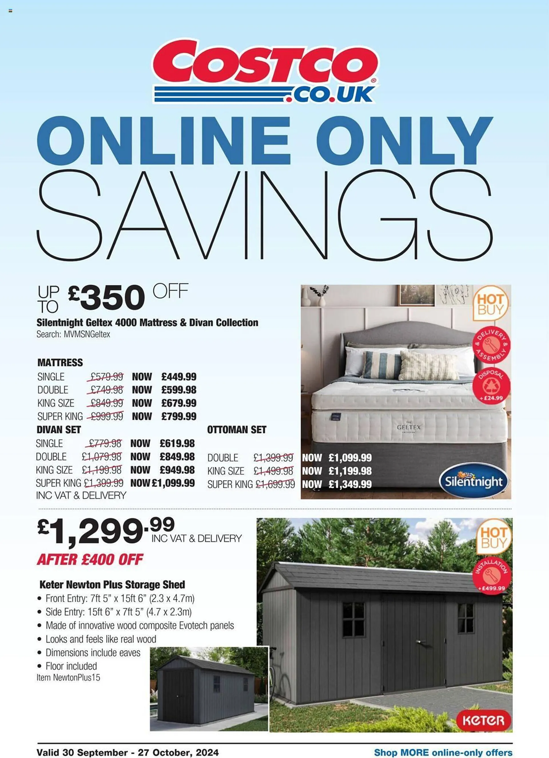 Costco leaflet from 30 September to 27 October 2024 - Catalogue Page 20