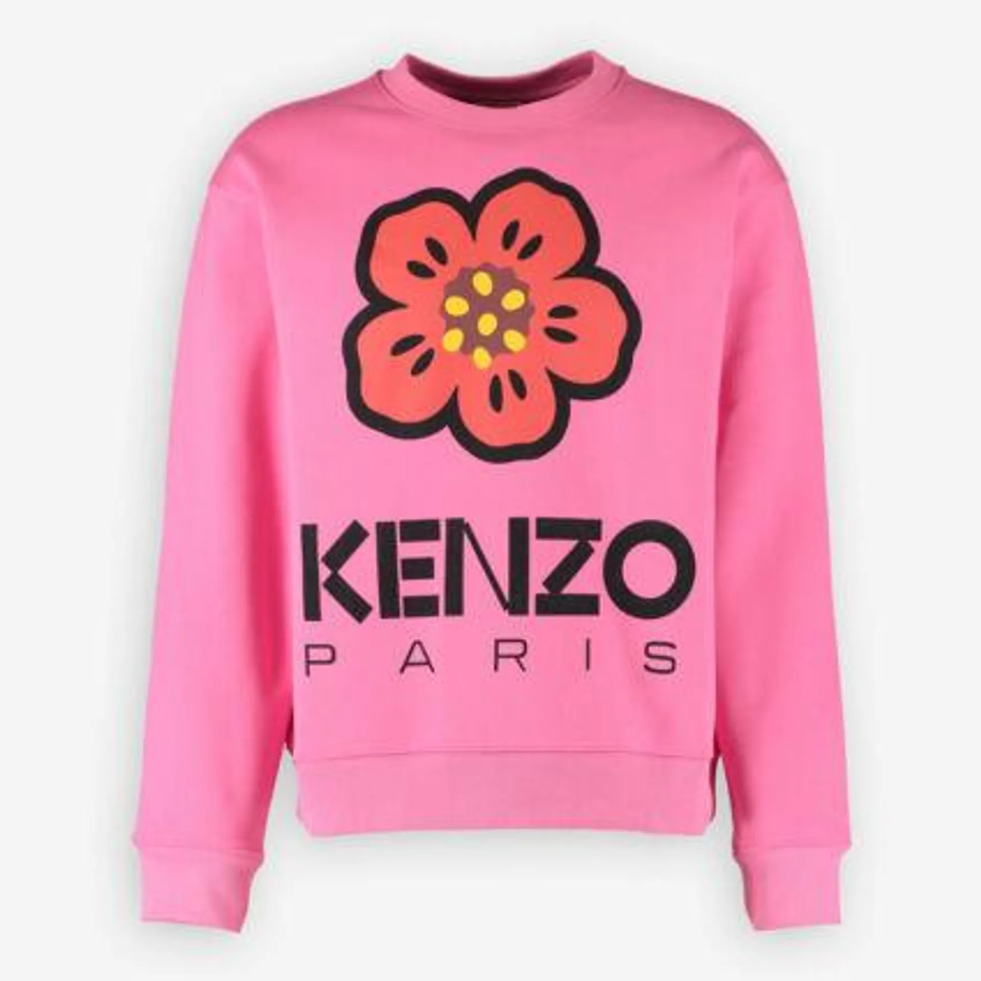 Pink Flower Graphic Sweatshirt