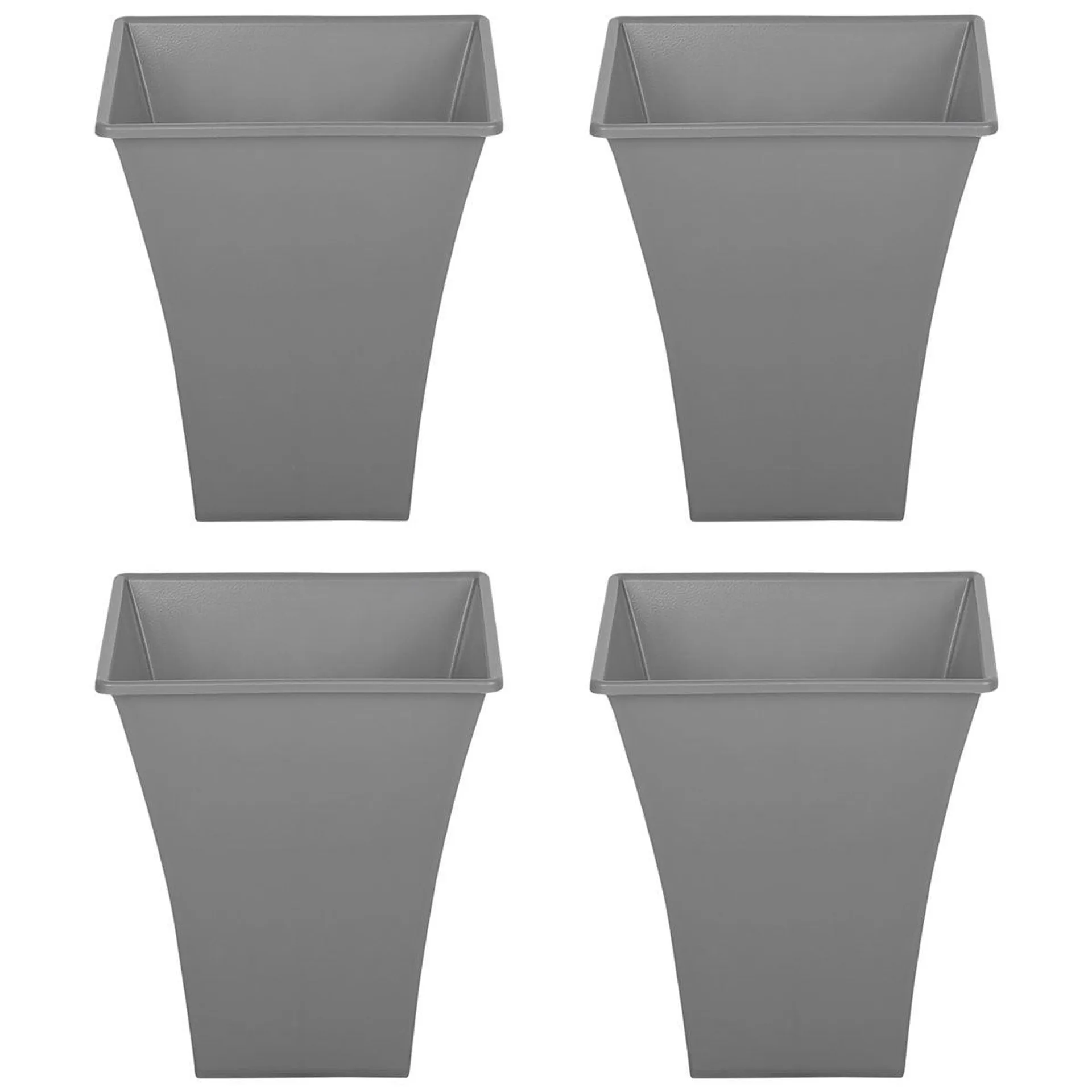 Upcycled Square Metallica Planters 23cm - Pack of 4