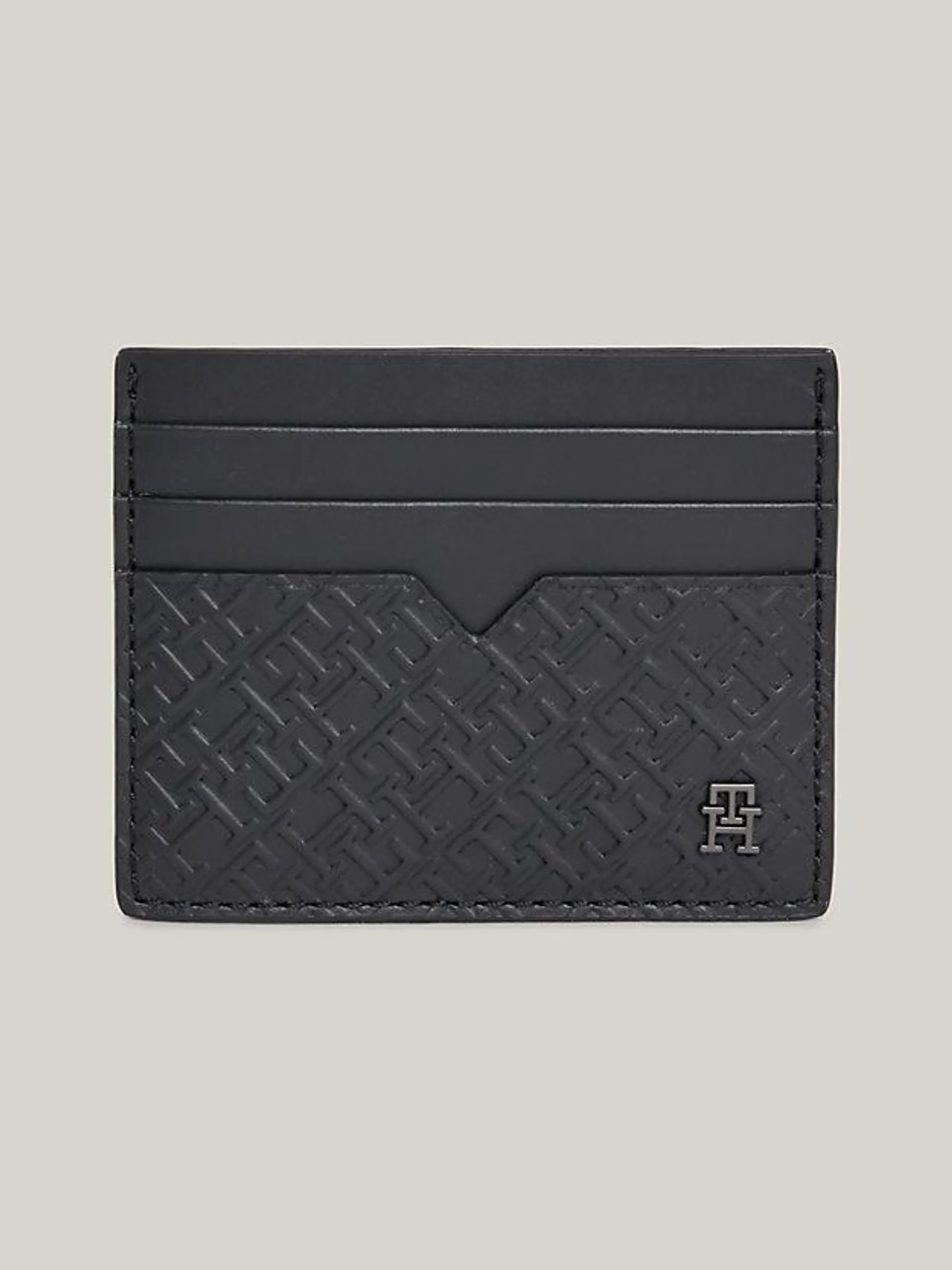 TH Monogram Leather Credit Card Holder