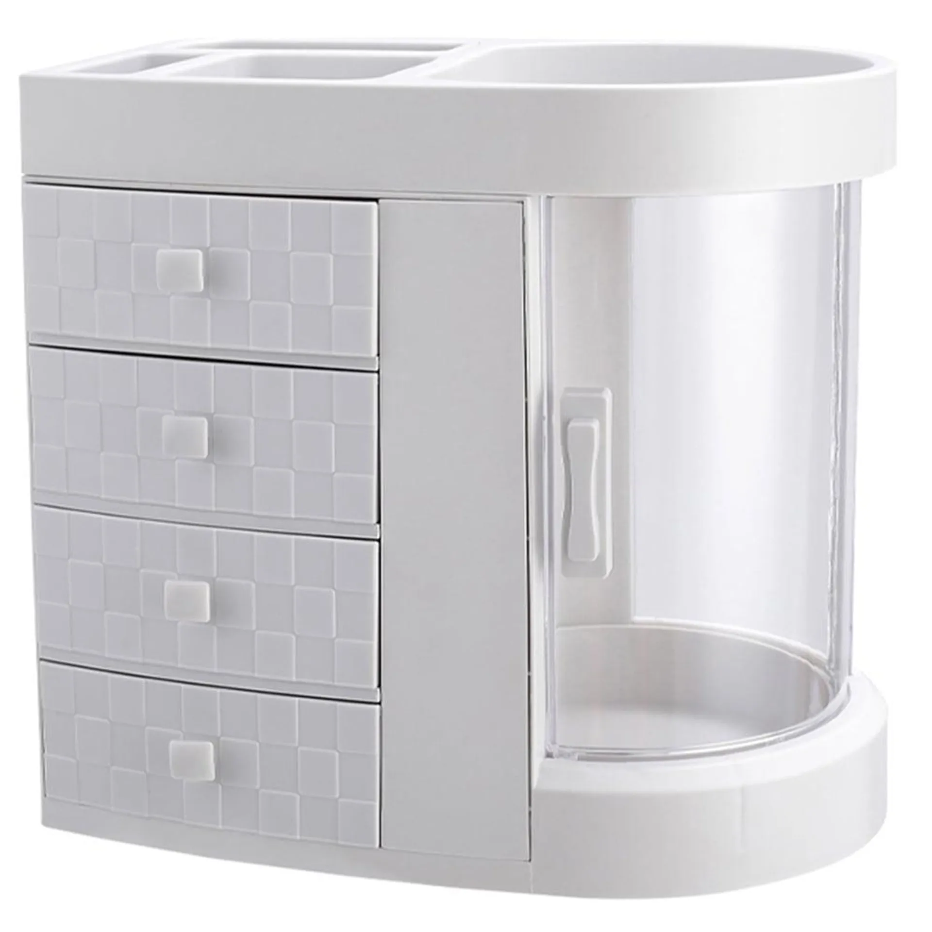 Living and Home White Acrylic Makeup Cosmetic Organiser