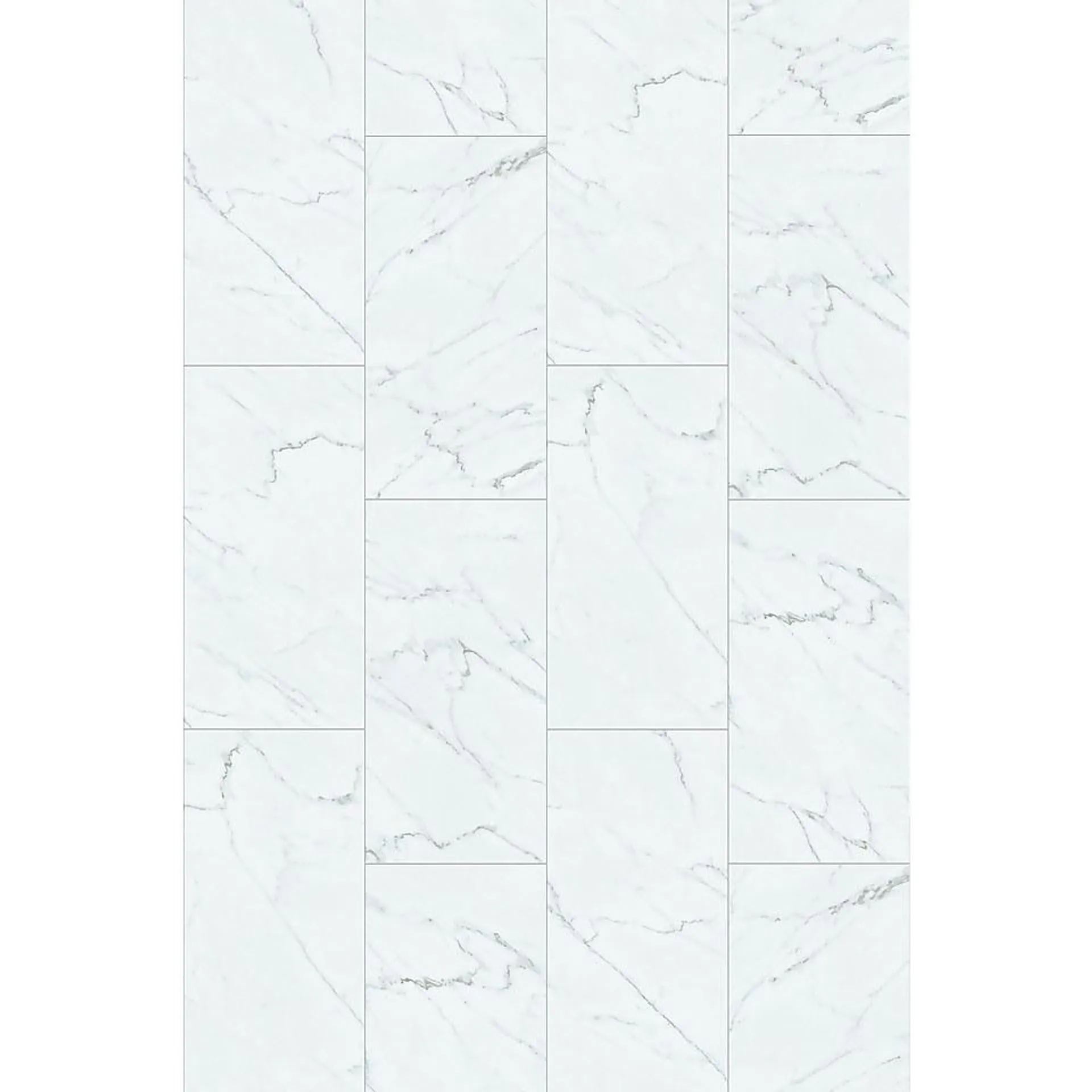 Plancs White Marble Self-Adhesive Vinyl Floor Tile 5 Piece Pack - 0.93 sqm