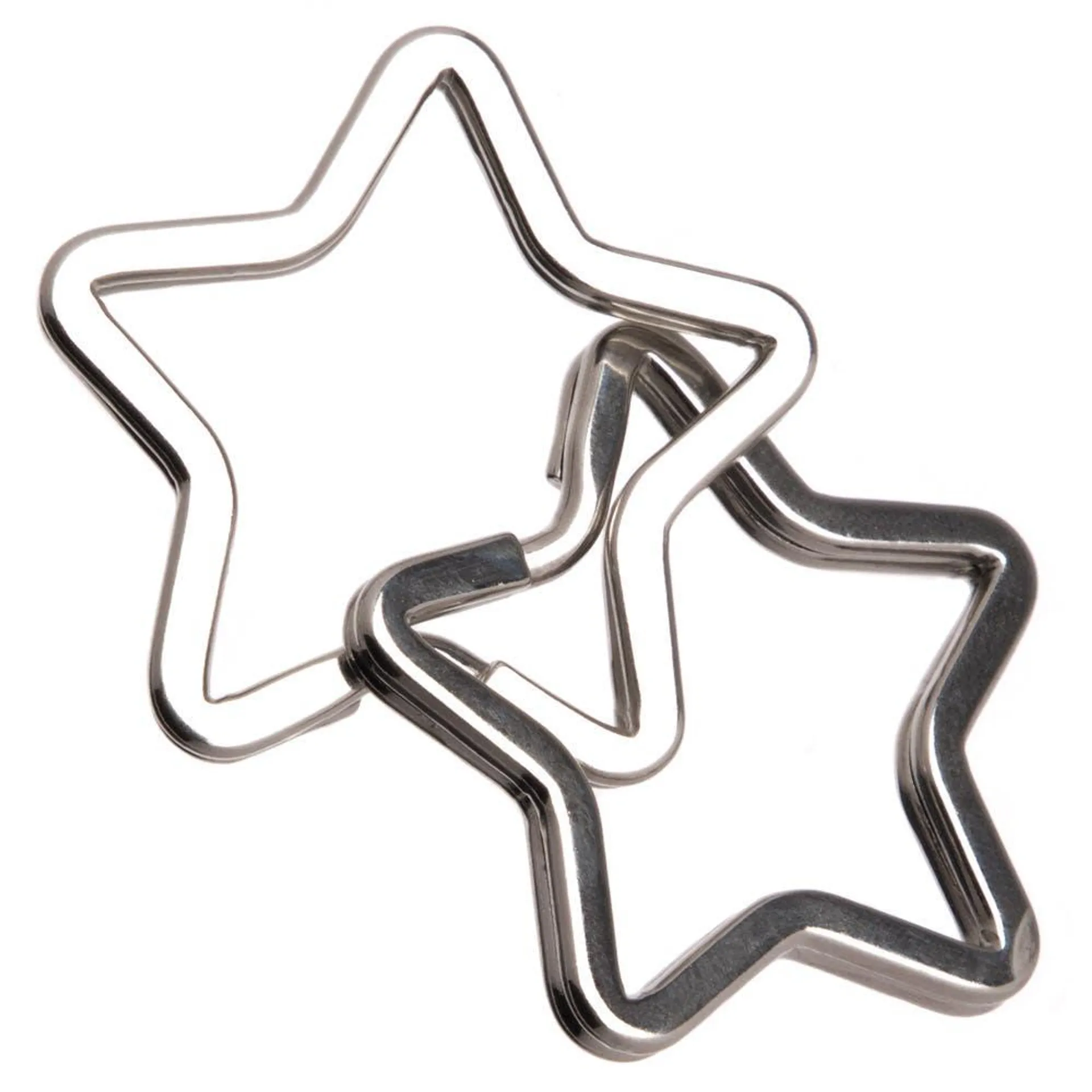 Star Shaped Split Metal Rings