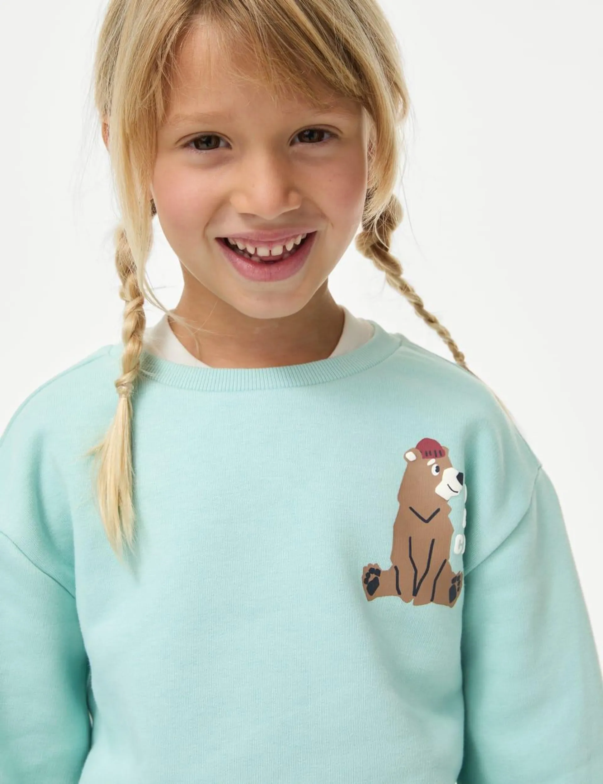 Cotton Rich Bear Sweatshirt (2-8 Yrs)