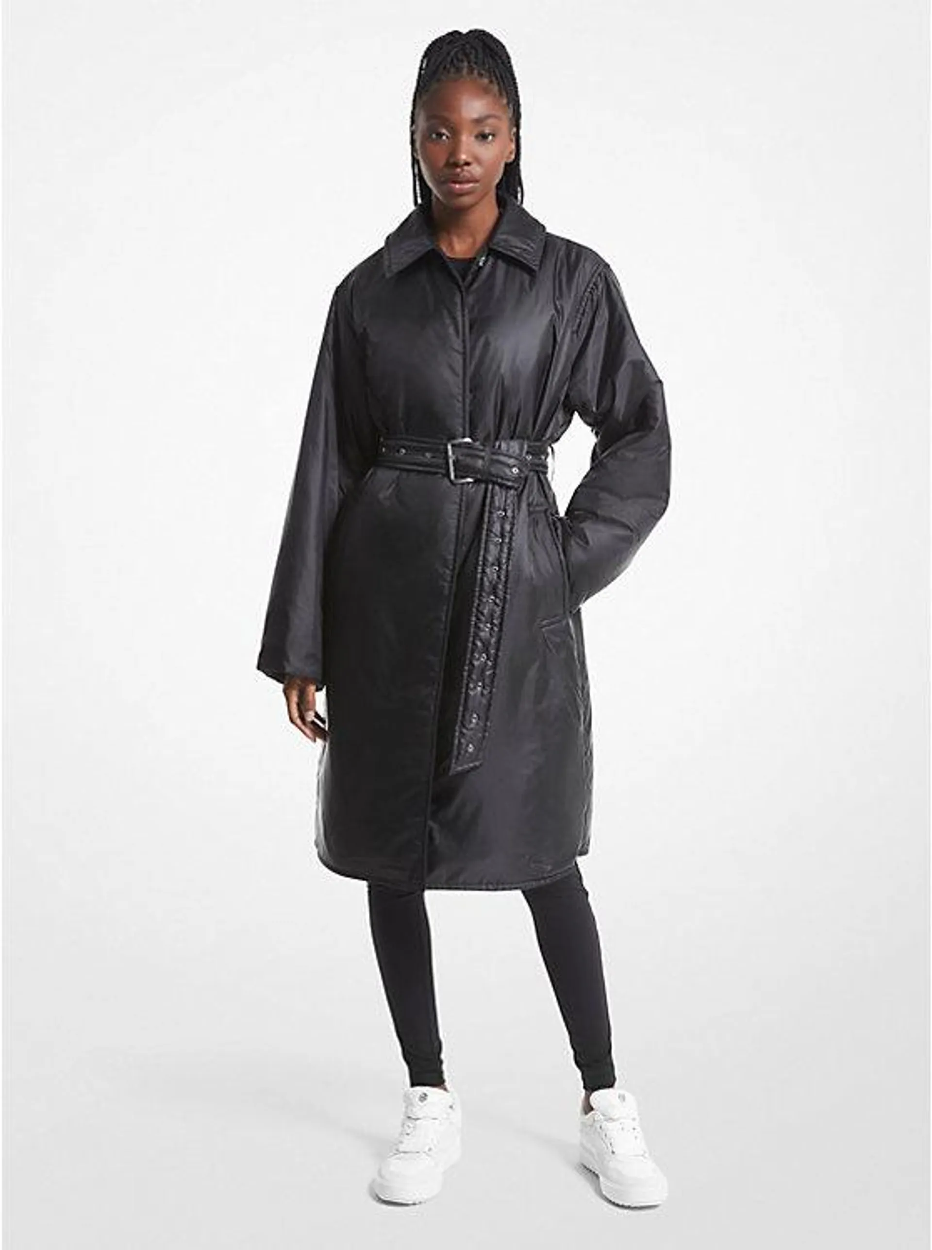 Satin Ciré Trench Coat