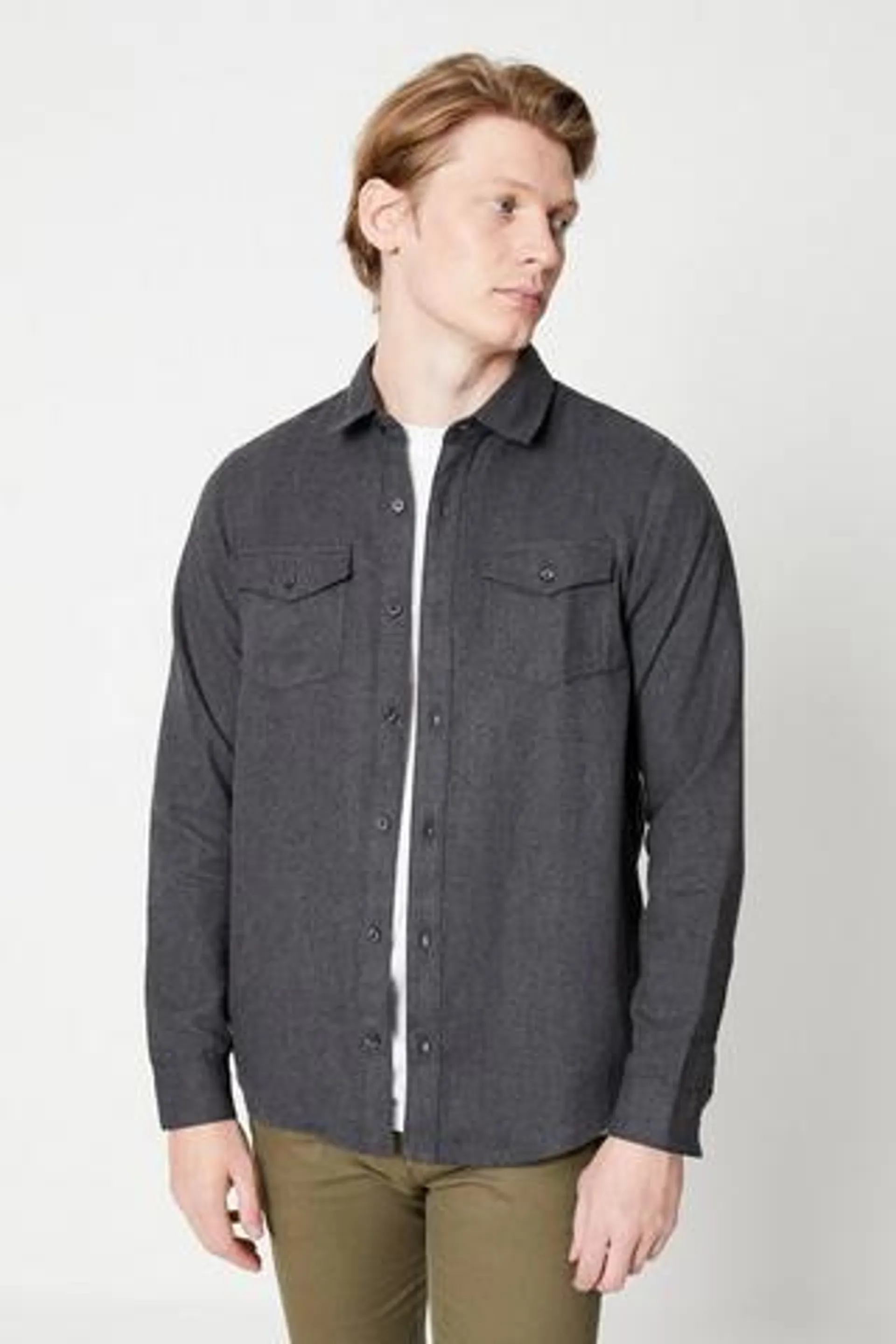 Brushed Chest Pocket Shirt