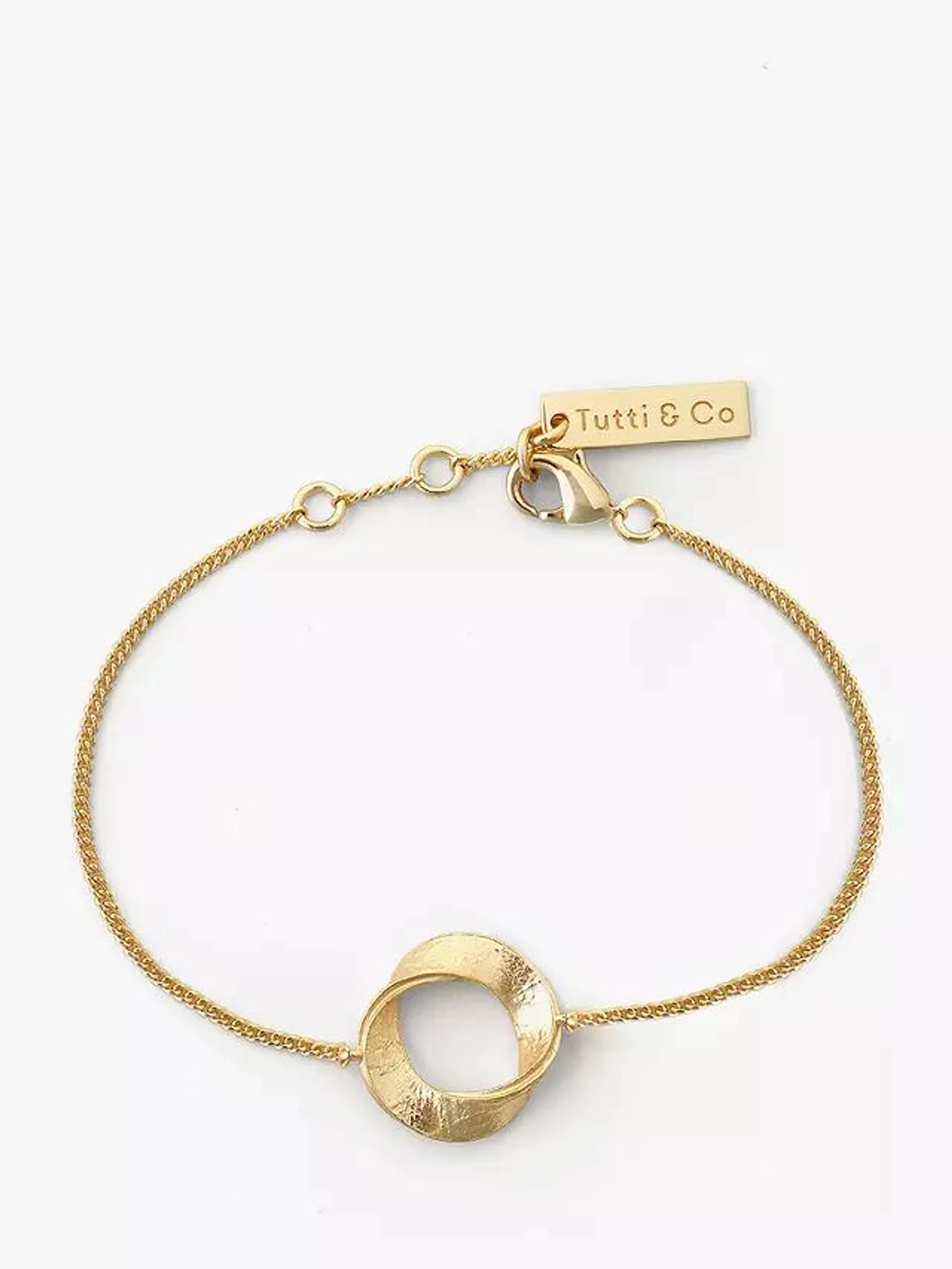 Tutti & Co Cypress Twist Bracelet, Gold
