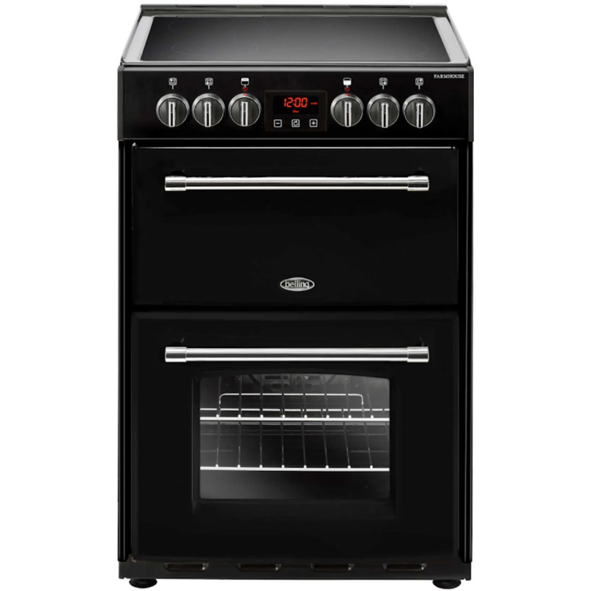 Belling FARMHOUSE60EBLK Electric Cooker with Ceramic Hob - Black