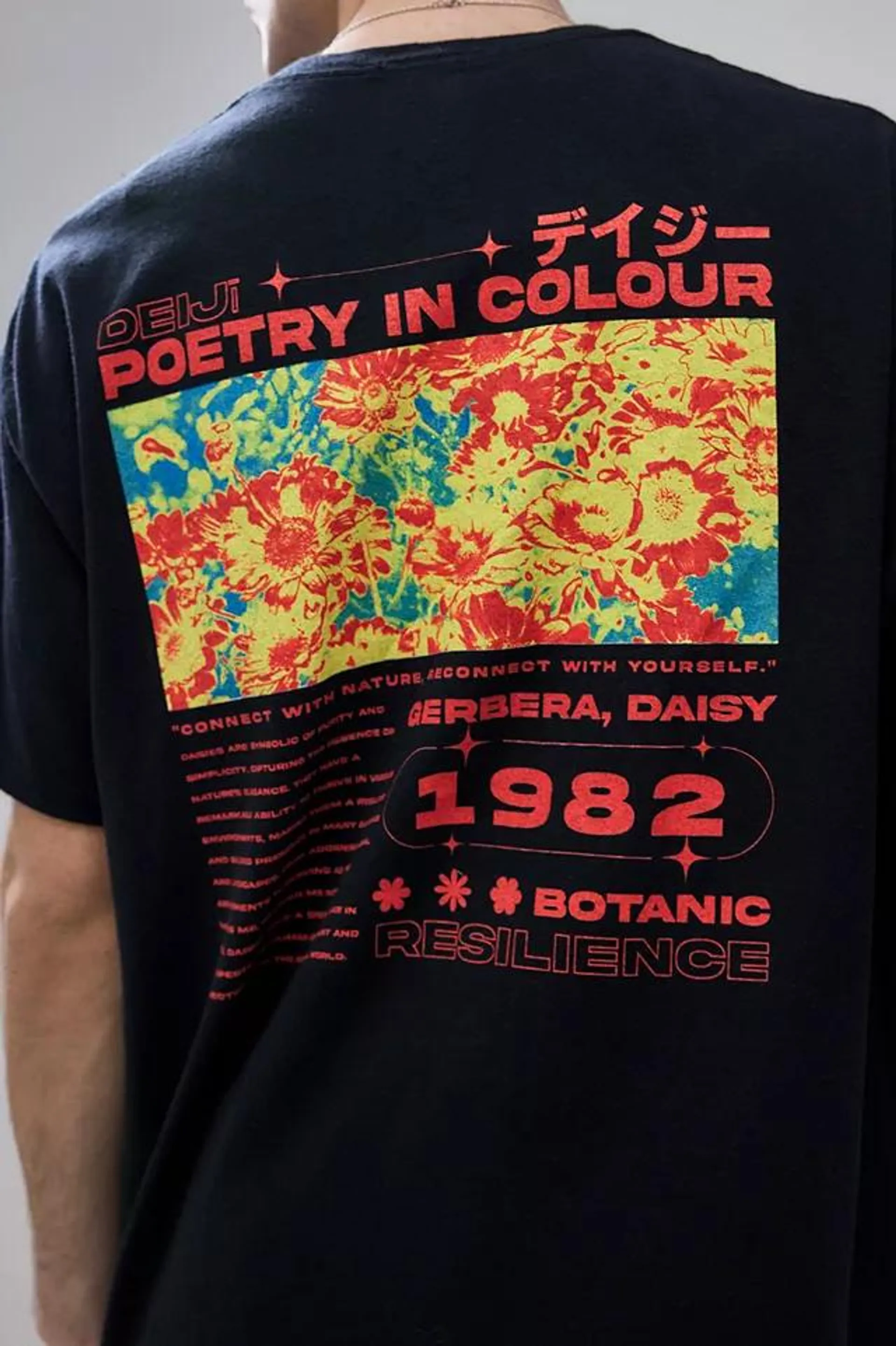 UO Black Poetry In Colour T-Shirt