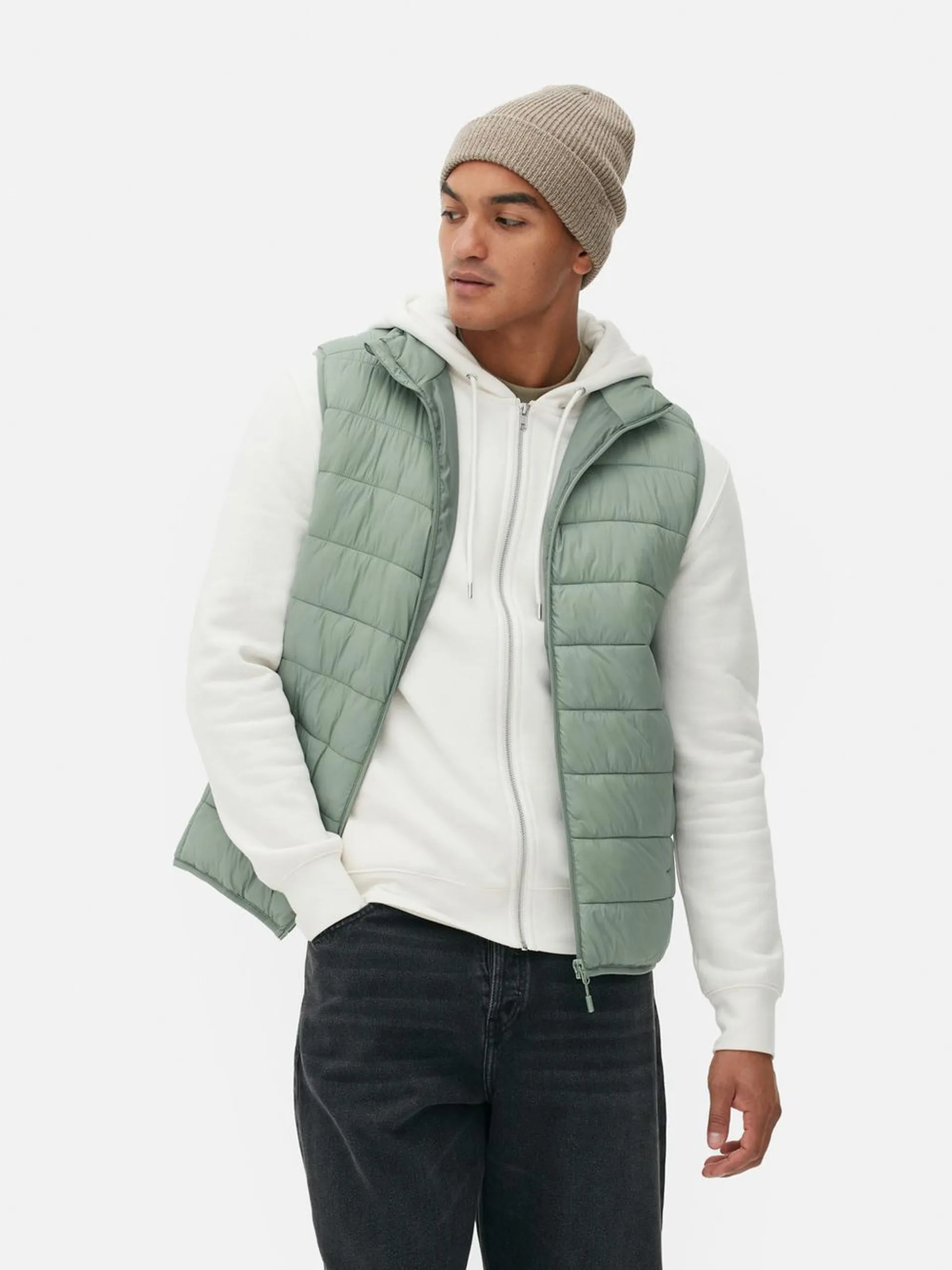 Zip-Through Padded Gilet