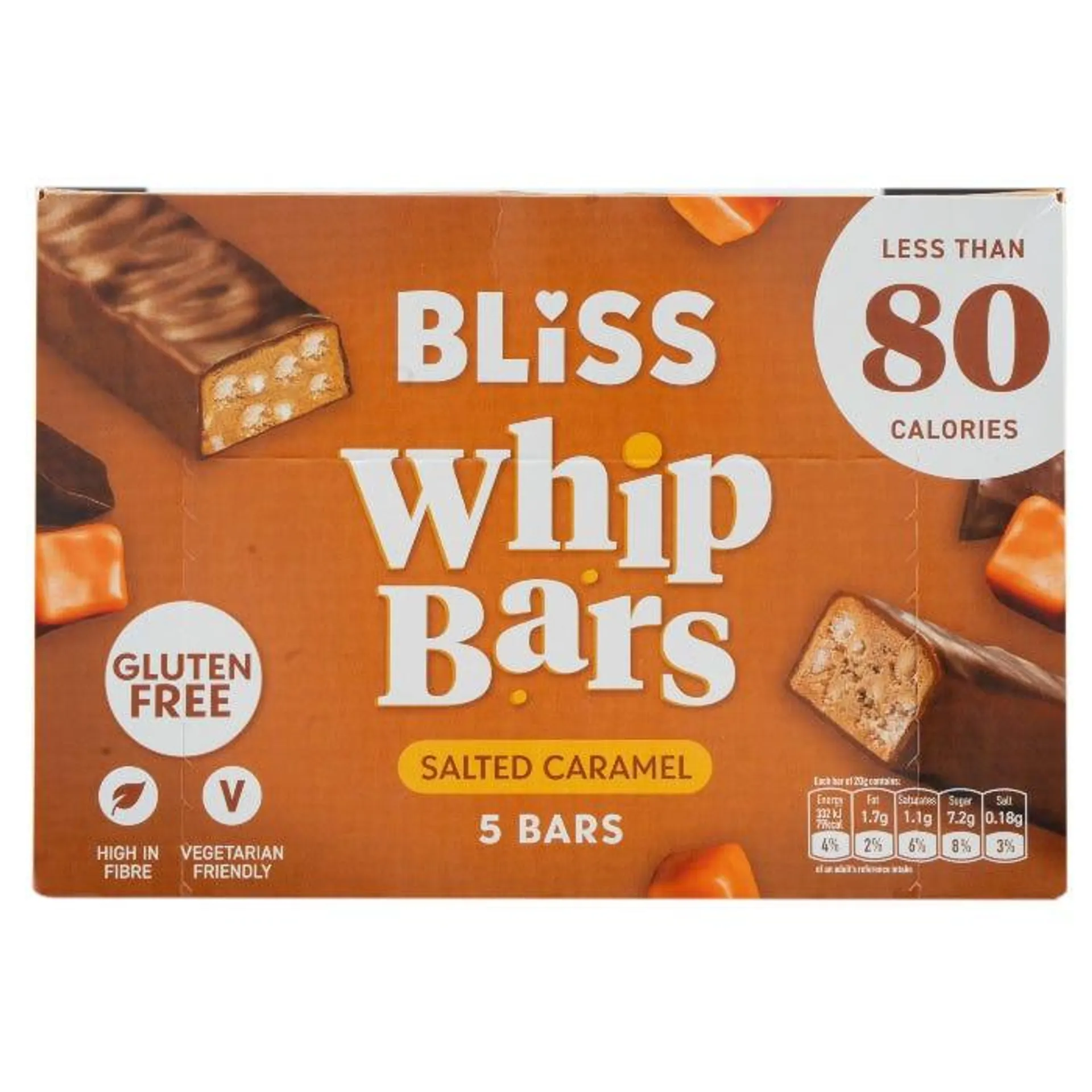 Bliss Salted Caramel Whip Bars, 5 x 20g (100g)