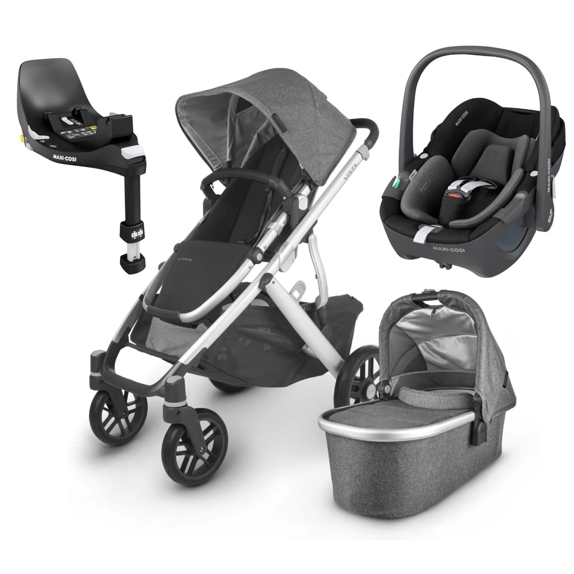 UPPAbaby Vista V2 Pebble 360 & Base Travel System Bundle Jordan