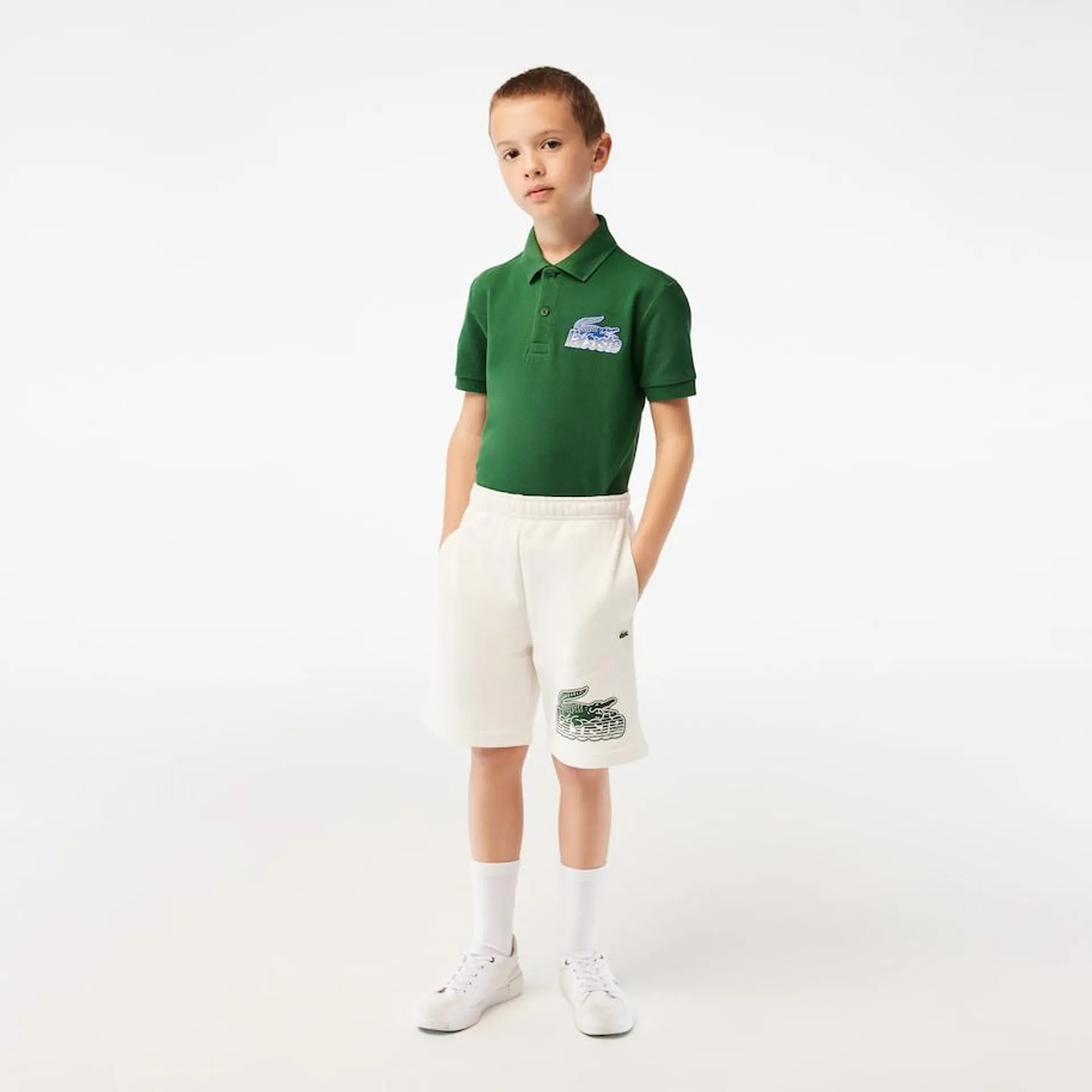 Boys’ Lacoste Contrast Print Branded Shorts