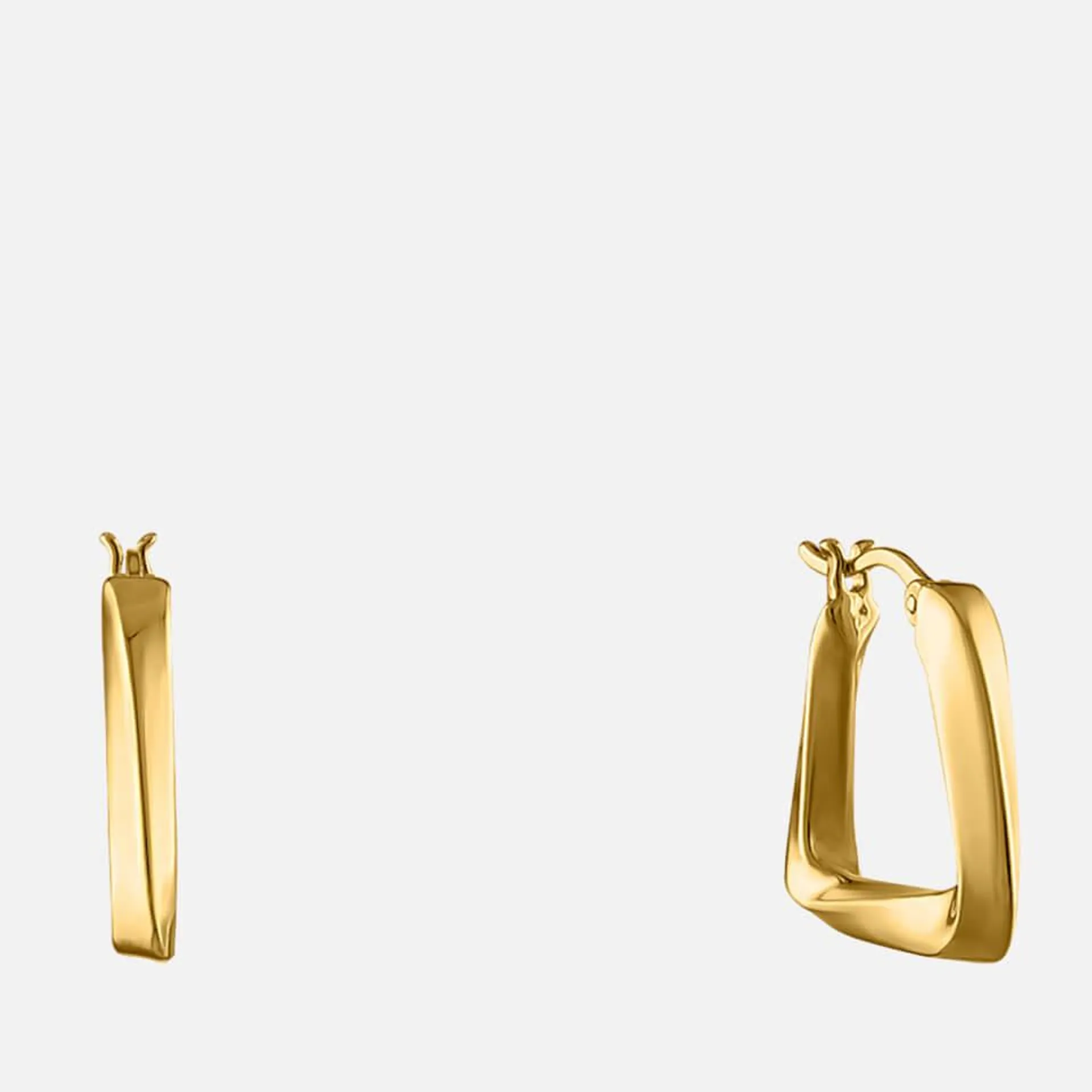 Oma The Label The Smil 18 Karat Gold Plated Hoop Earrings