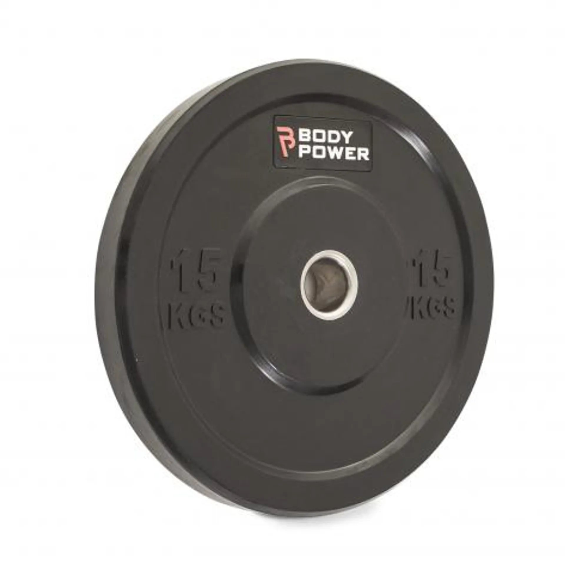 Body Power 15Kg Solid Rubber Olympic Weight Plate (x1)