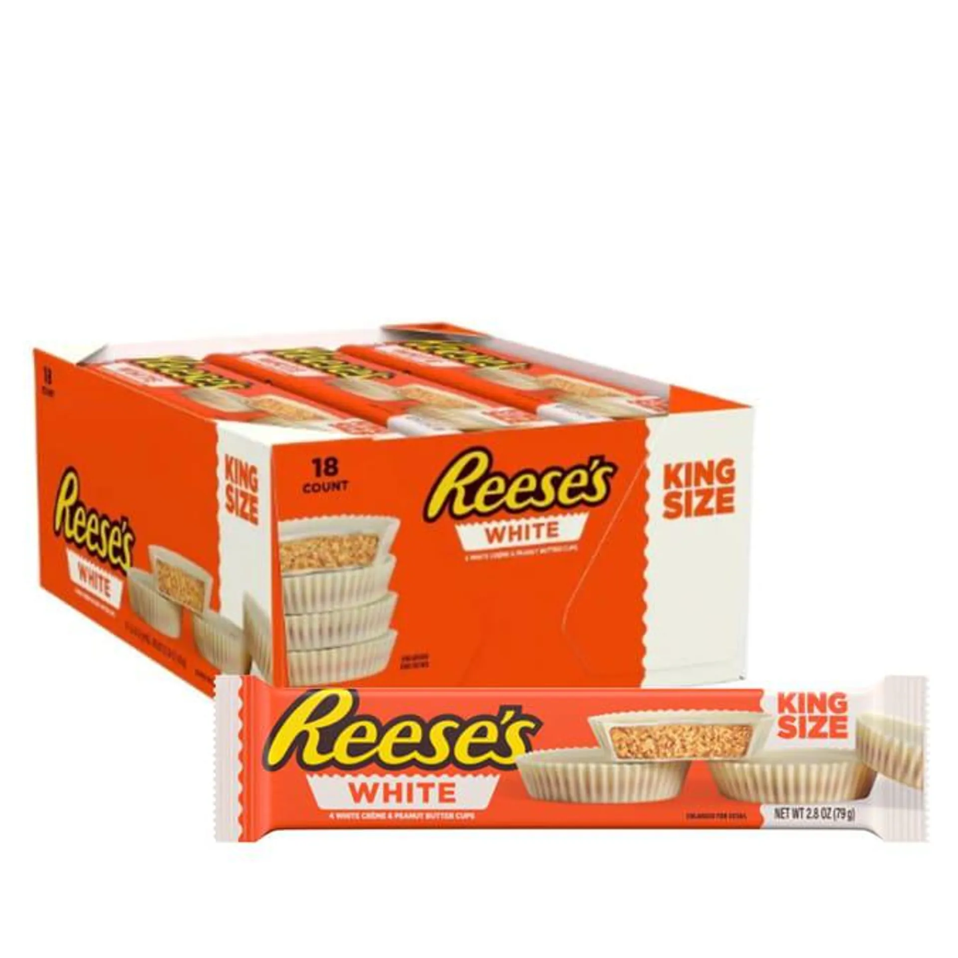 Reese's White Peanut Butter Cups King Size 79g x18