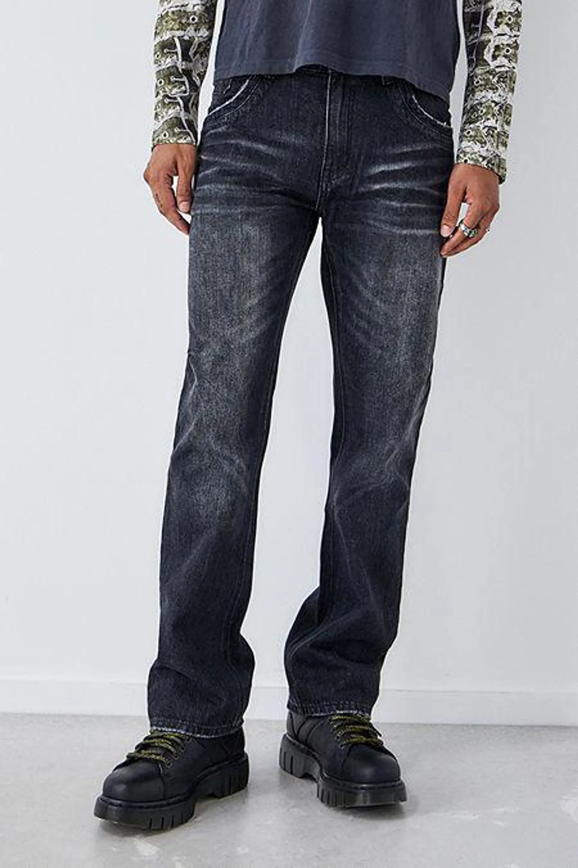 Jaded London Washed Black Reed Jeans