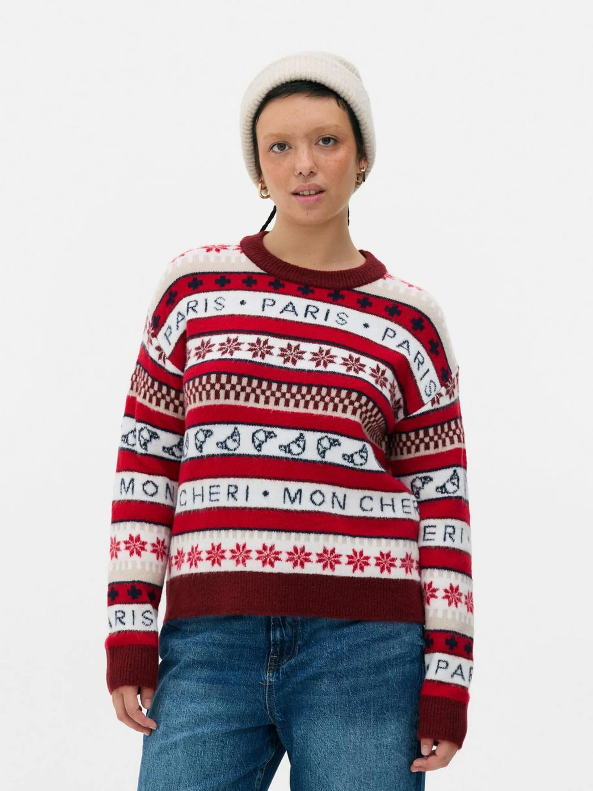 Paris Festive Knit Jumper