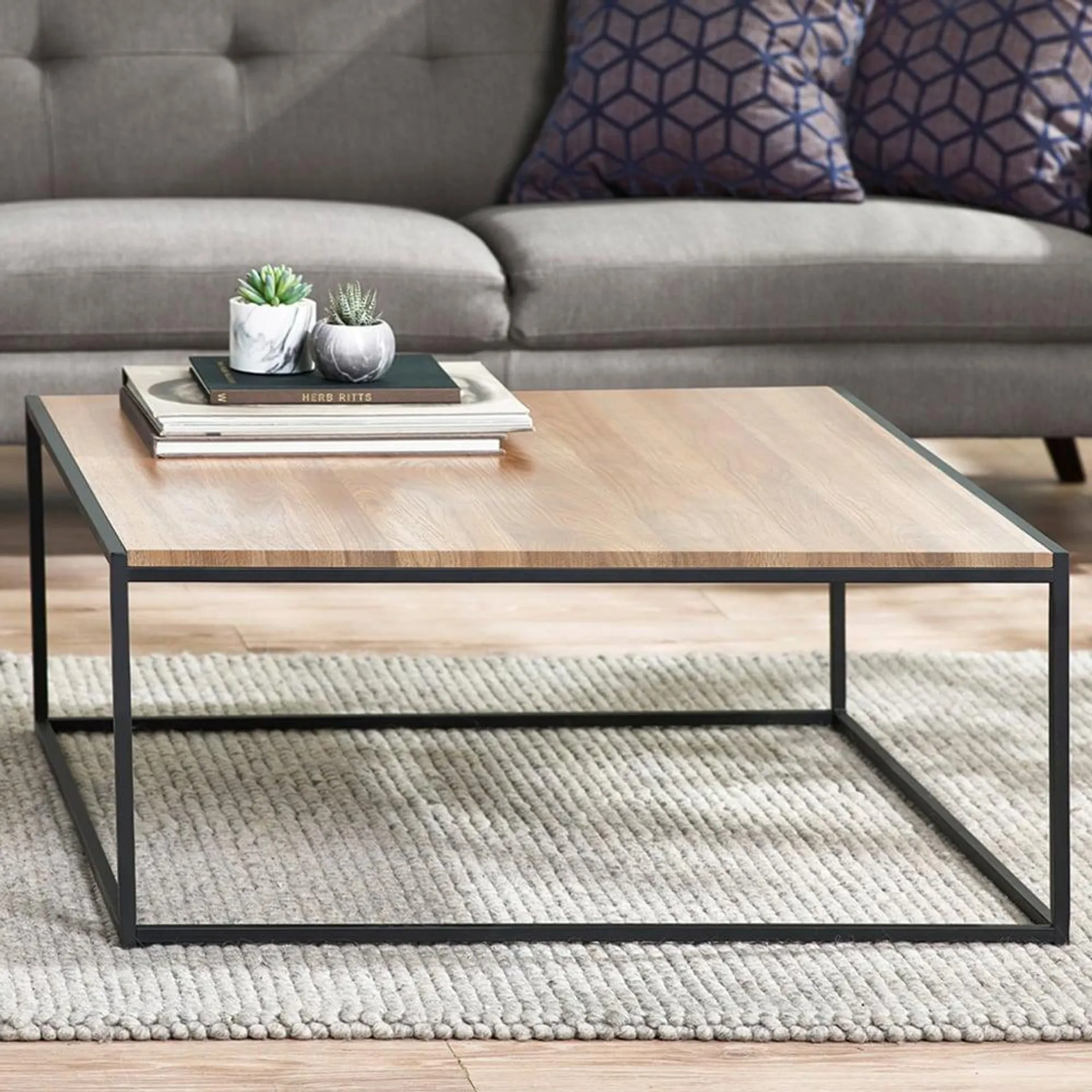 Julian Bowen Tribeca Sonoma Oak Square Coffee Table