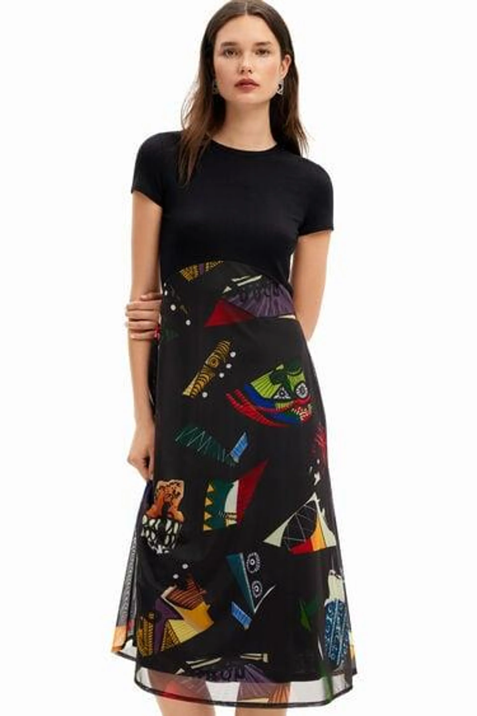 M. Christian Lacroix combination midi dress