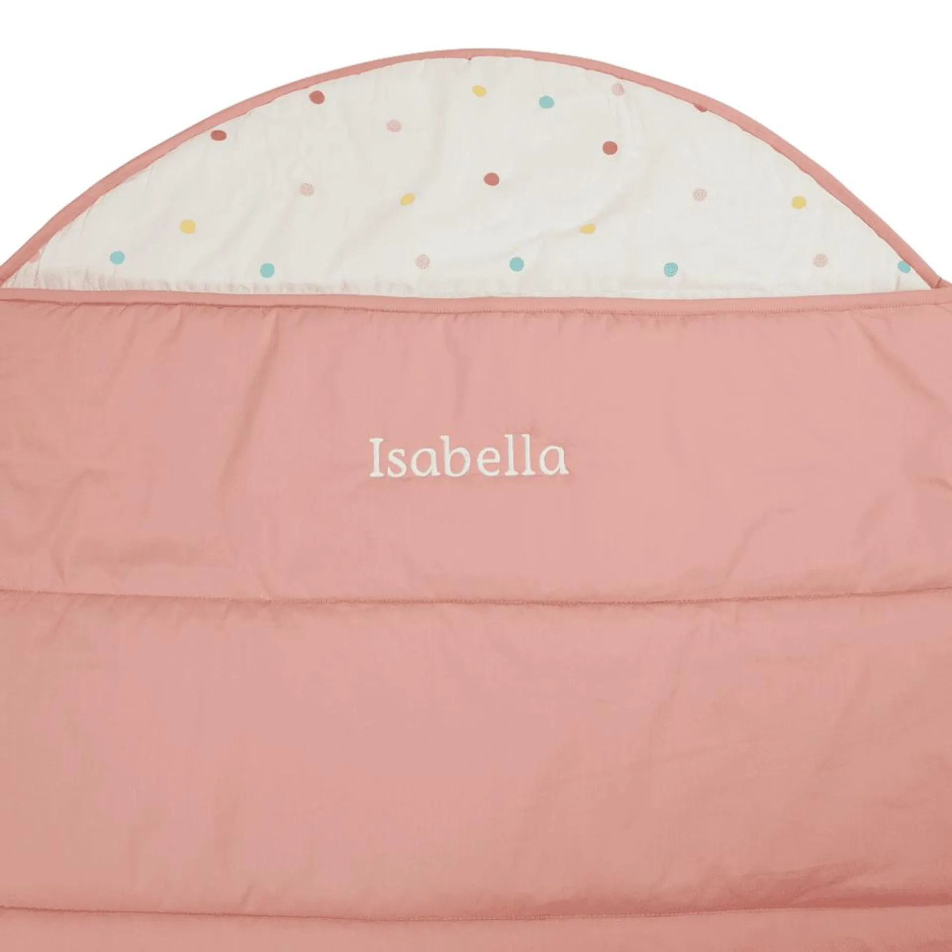 Personalised Children's Sleeping Bag, Pastel Spot