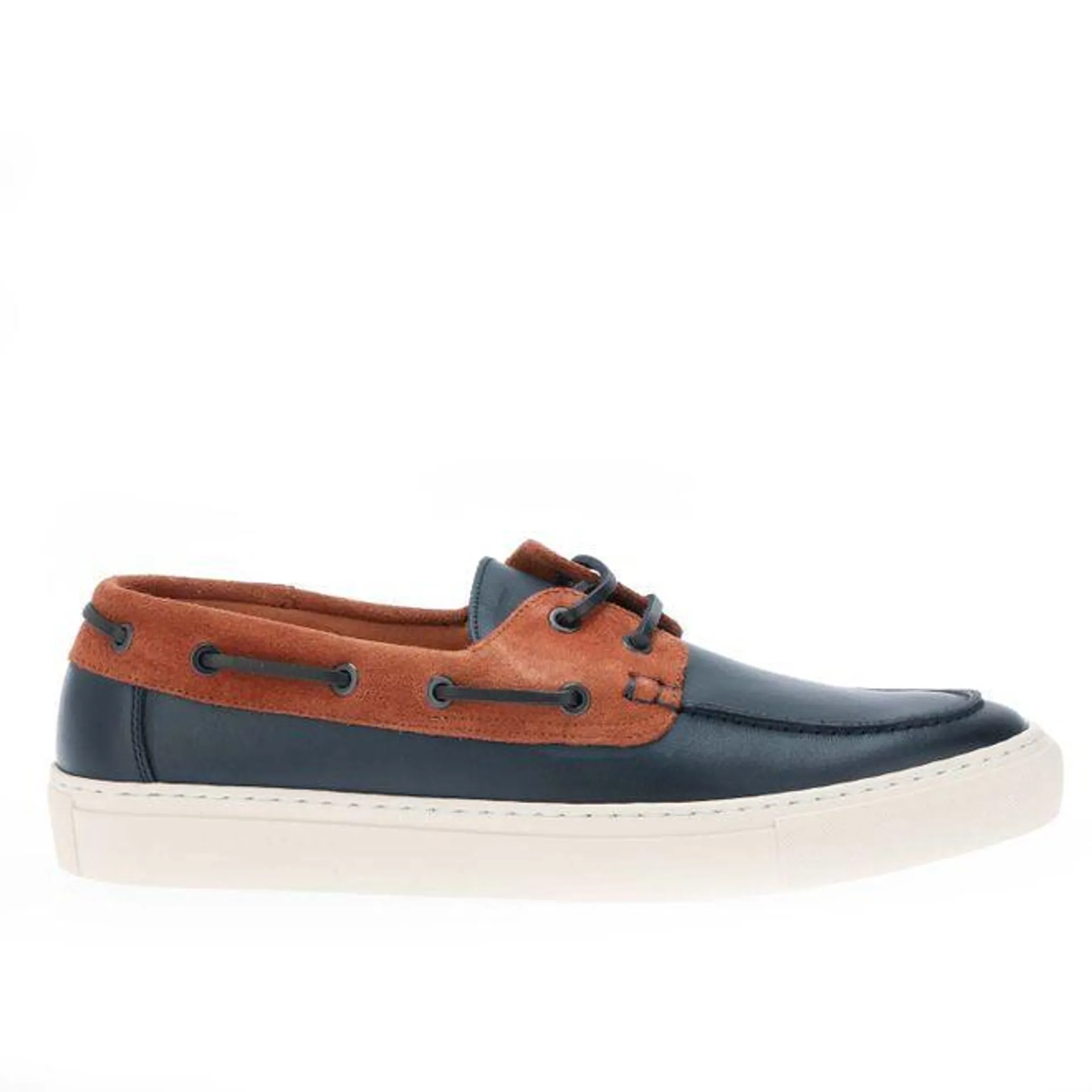 Ted Baker Euenb Leather & Suede Boat Shoes in Navy