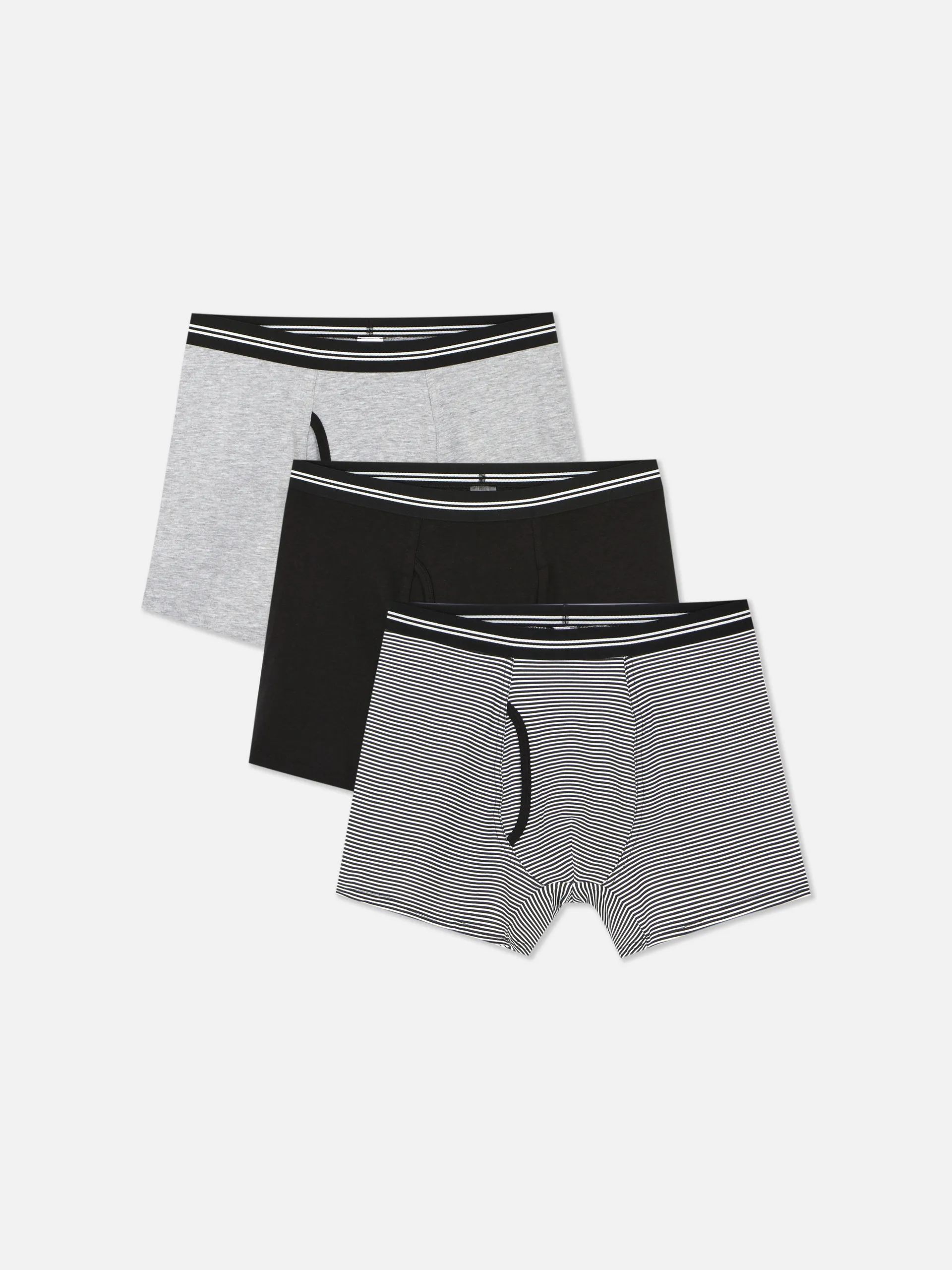 3-Pack Striped Waistband Boxer Briefs