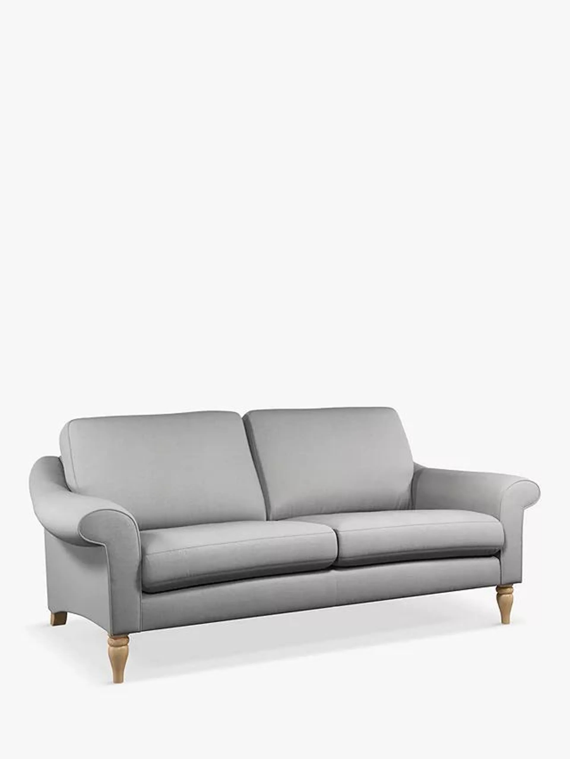 John Lewis Camber Large 3 Seater Sofa, Light Leg, Linen Storm