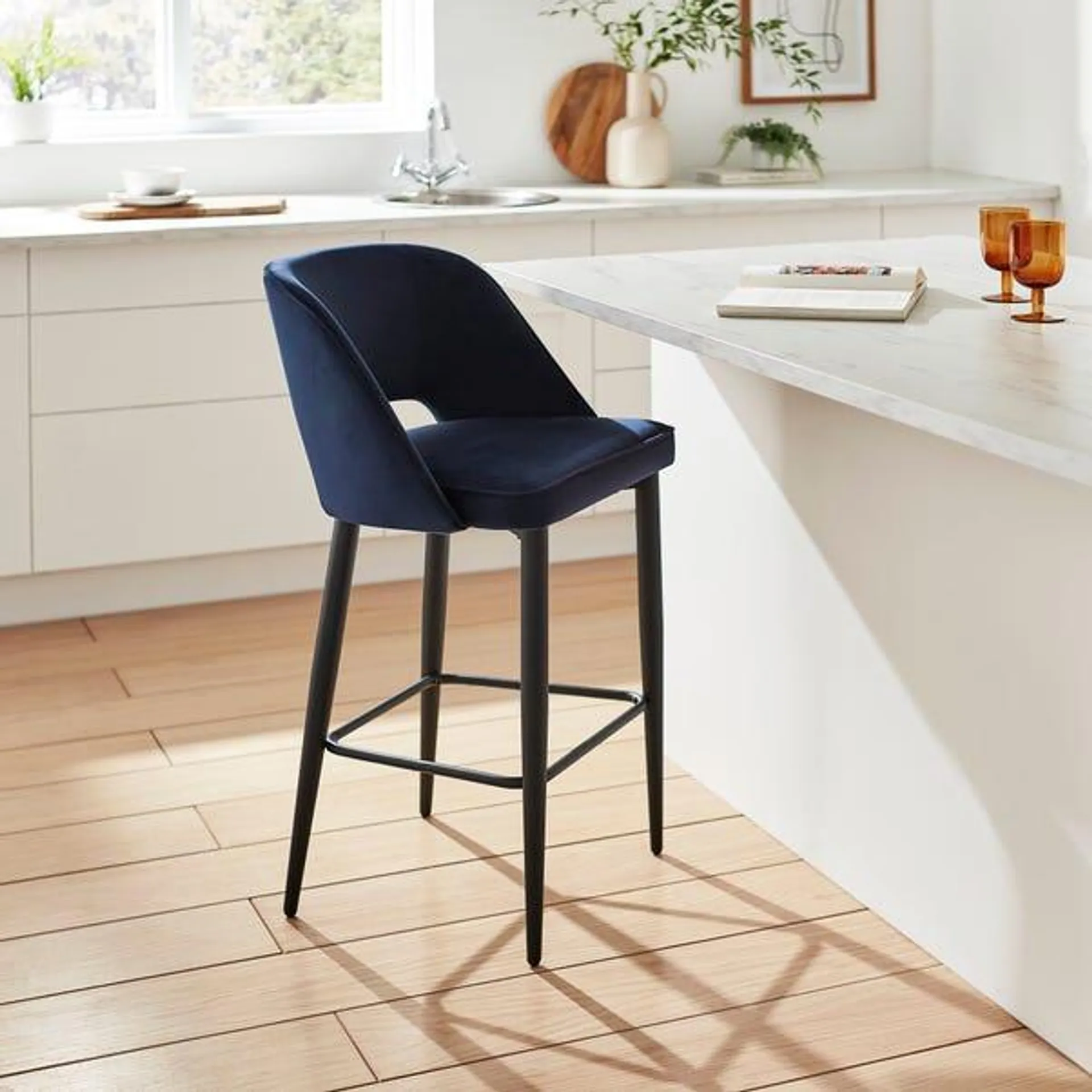 Lillia Velvet Bar Stool