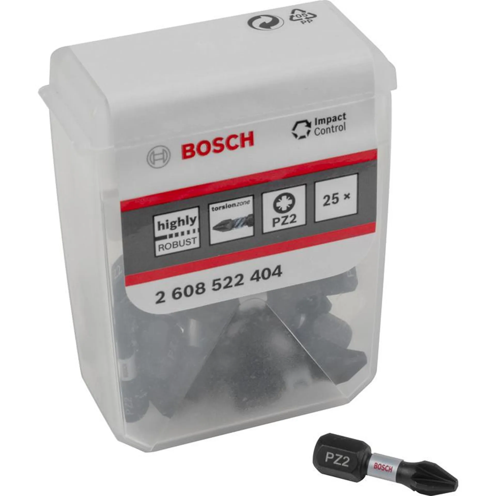 Bosch Impact Rated Screwdriver Bits PZ2