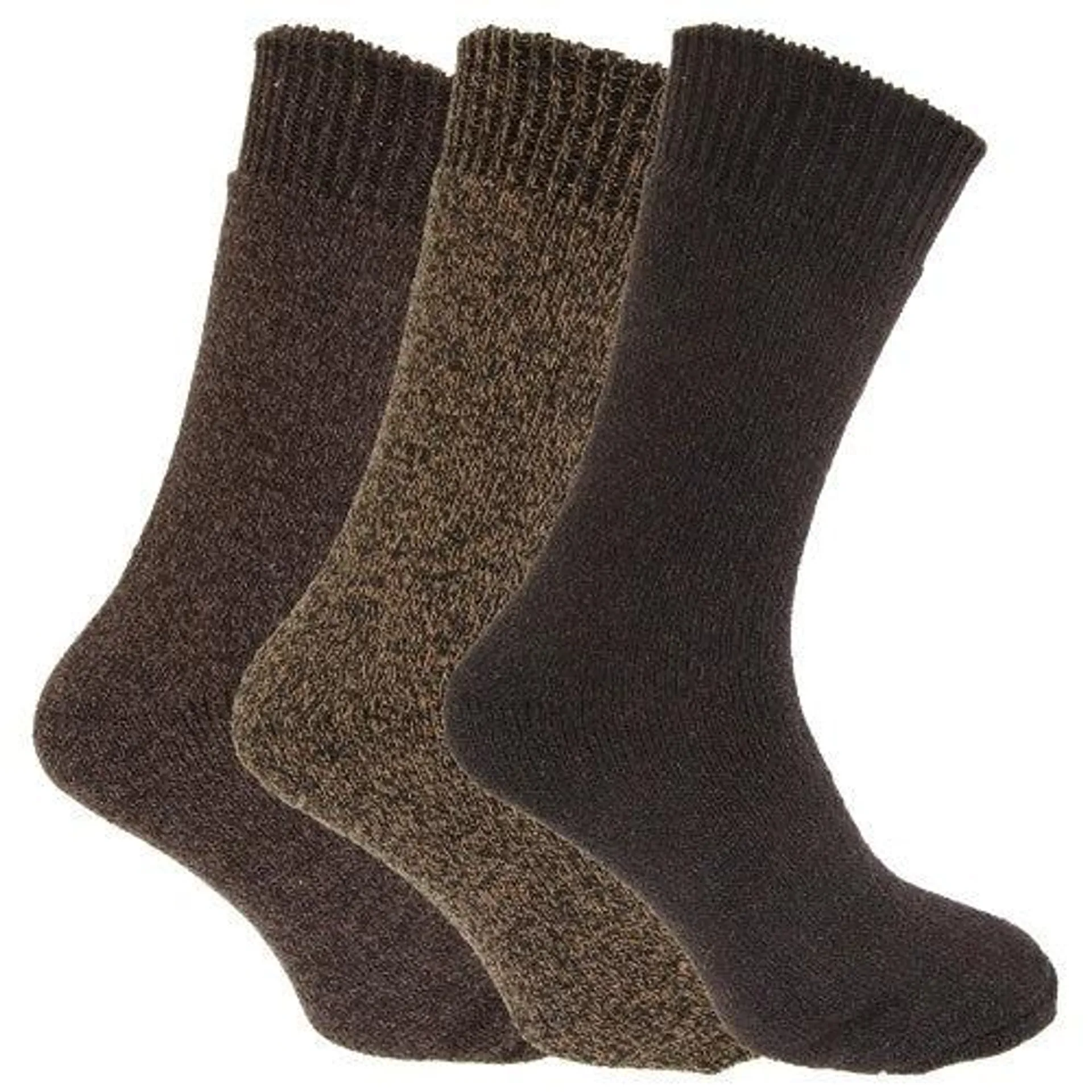 Mens Wool Blend Fully Cushioned Thermal Boot Socks (Pack Of 3)