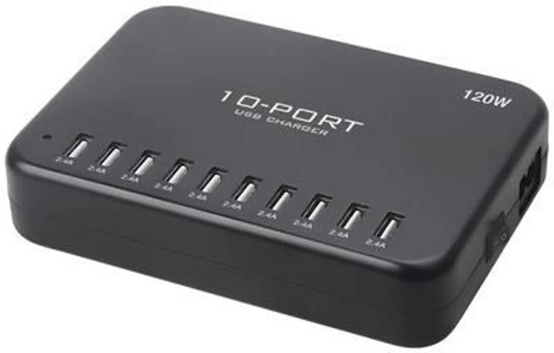 LVSUN 120W Smart 10-Port LS-10U24F-AE USB charging station Mains socket Max. output current 24000 mA 10 x USB