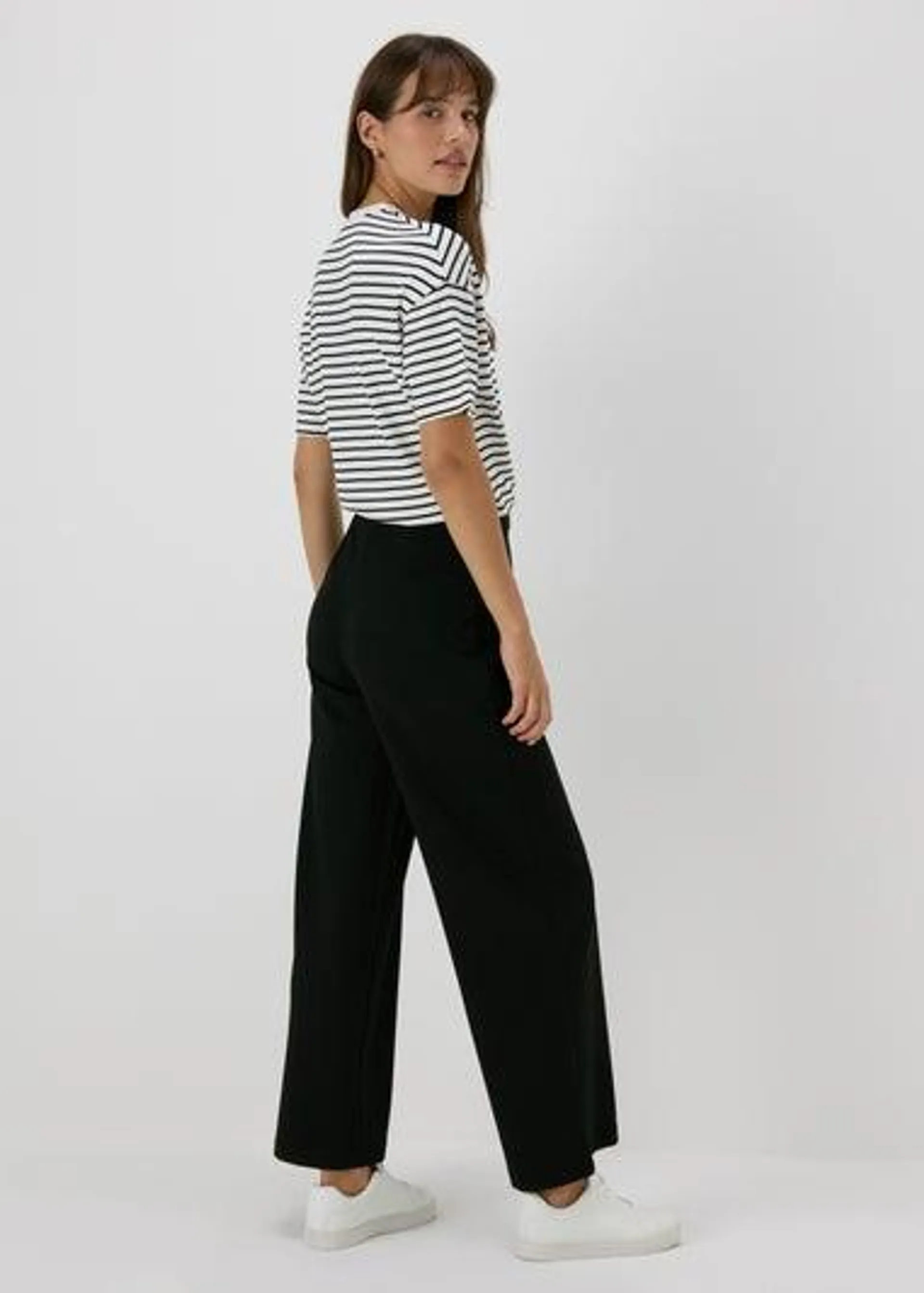 Et Vous Black Ponte Wide Leg Trousers