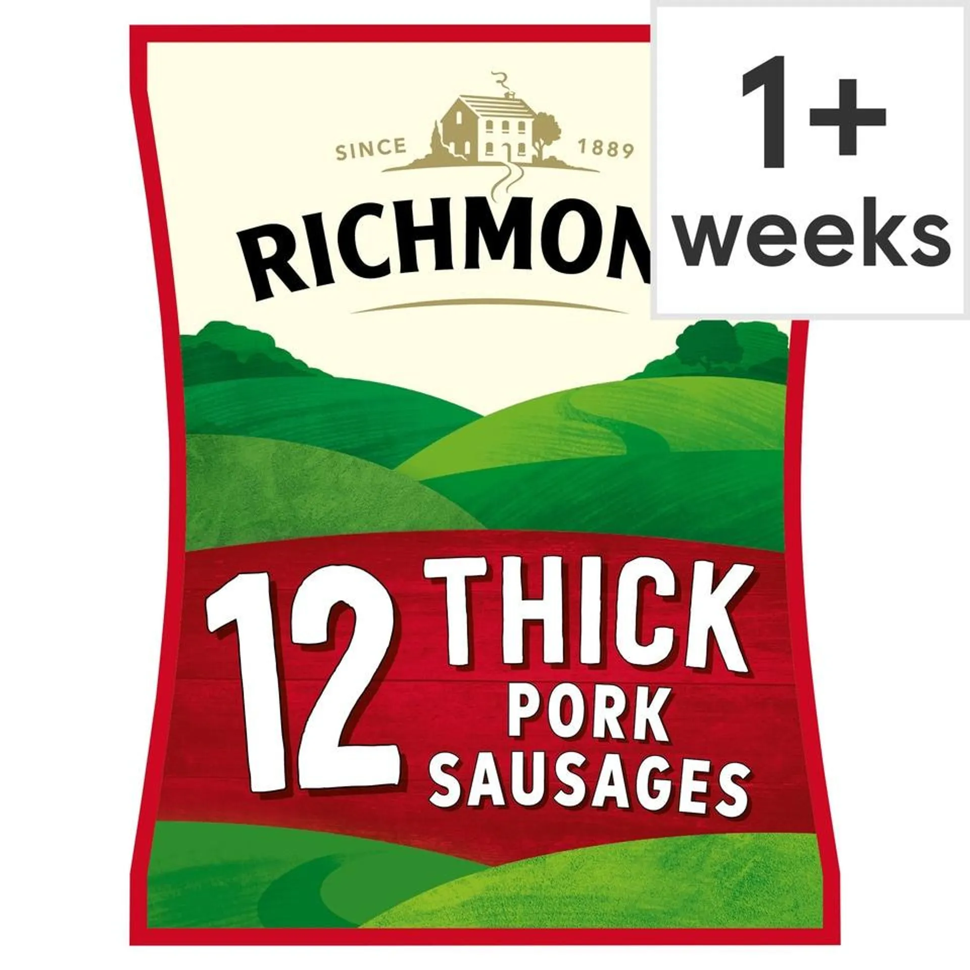 Richmond 12 Thick Pork Sausages 615G